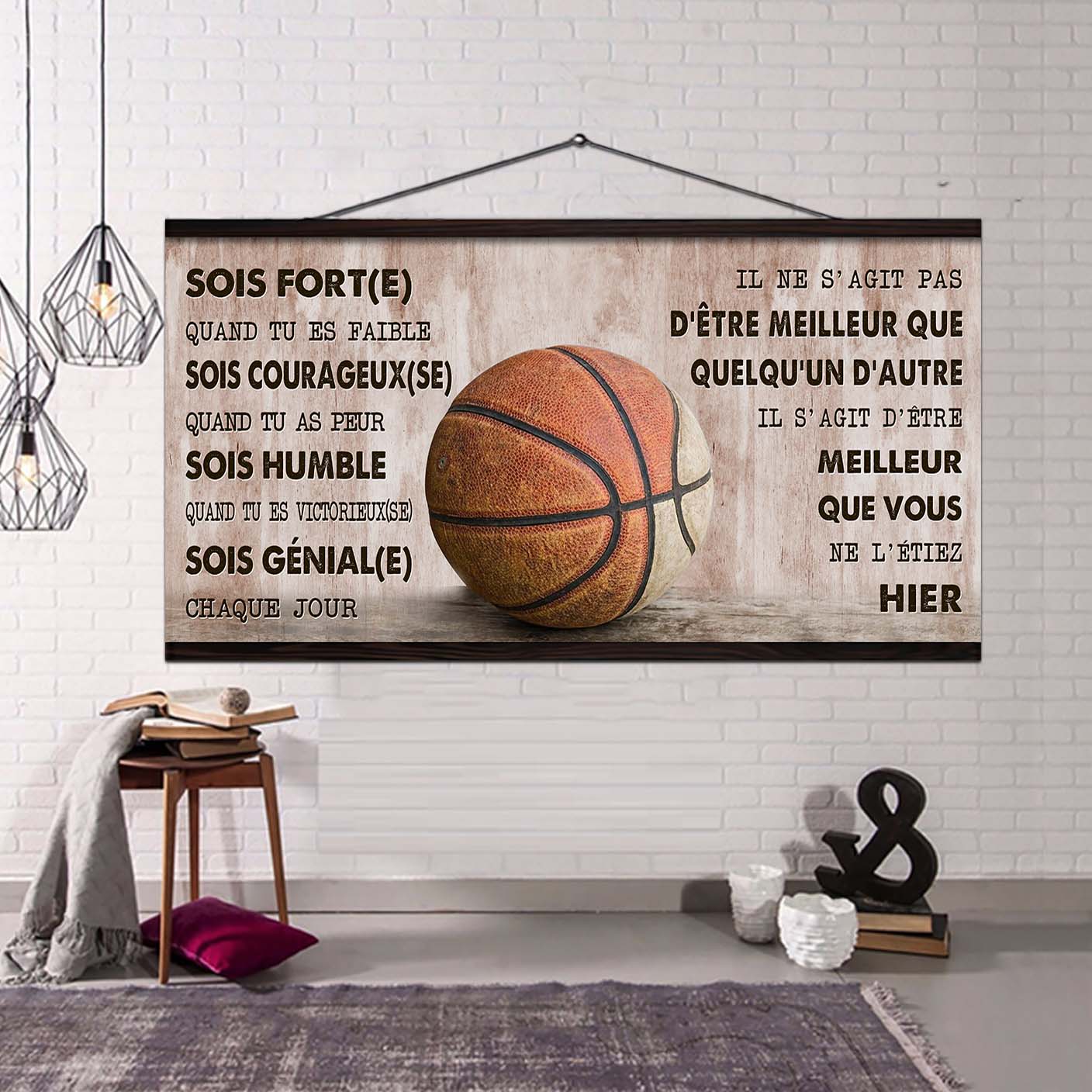 fren basketball il ne s'agit pas d'être meilleur que quelqu'un d'autre, il s'agit d'être meilleur que vous ne l'étiez hier.