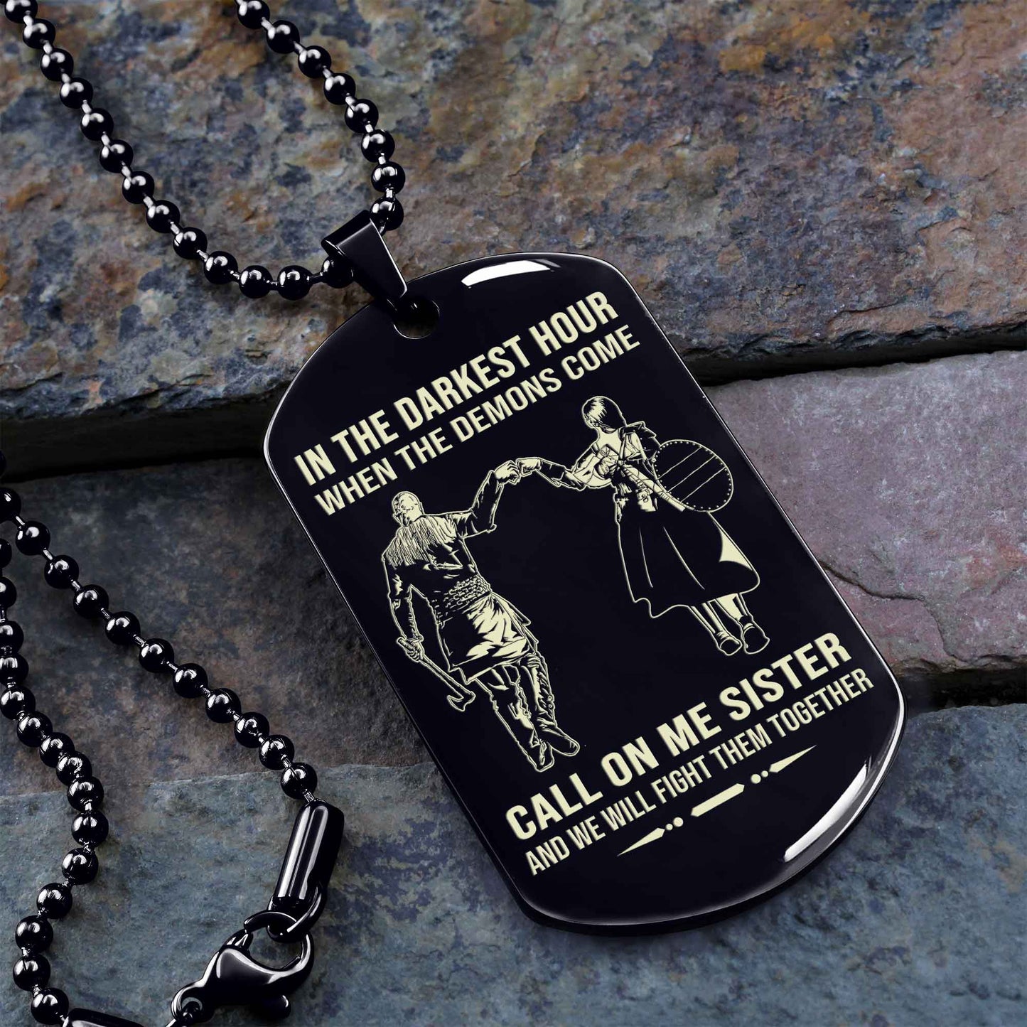 personalized one sided dog tag call on me brother and we will fight them together gift for your brother your cousins