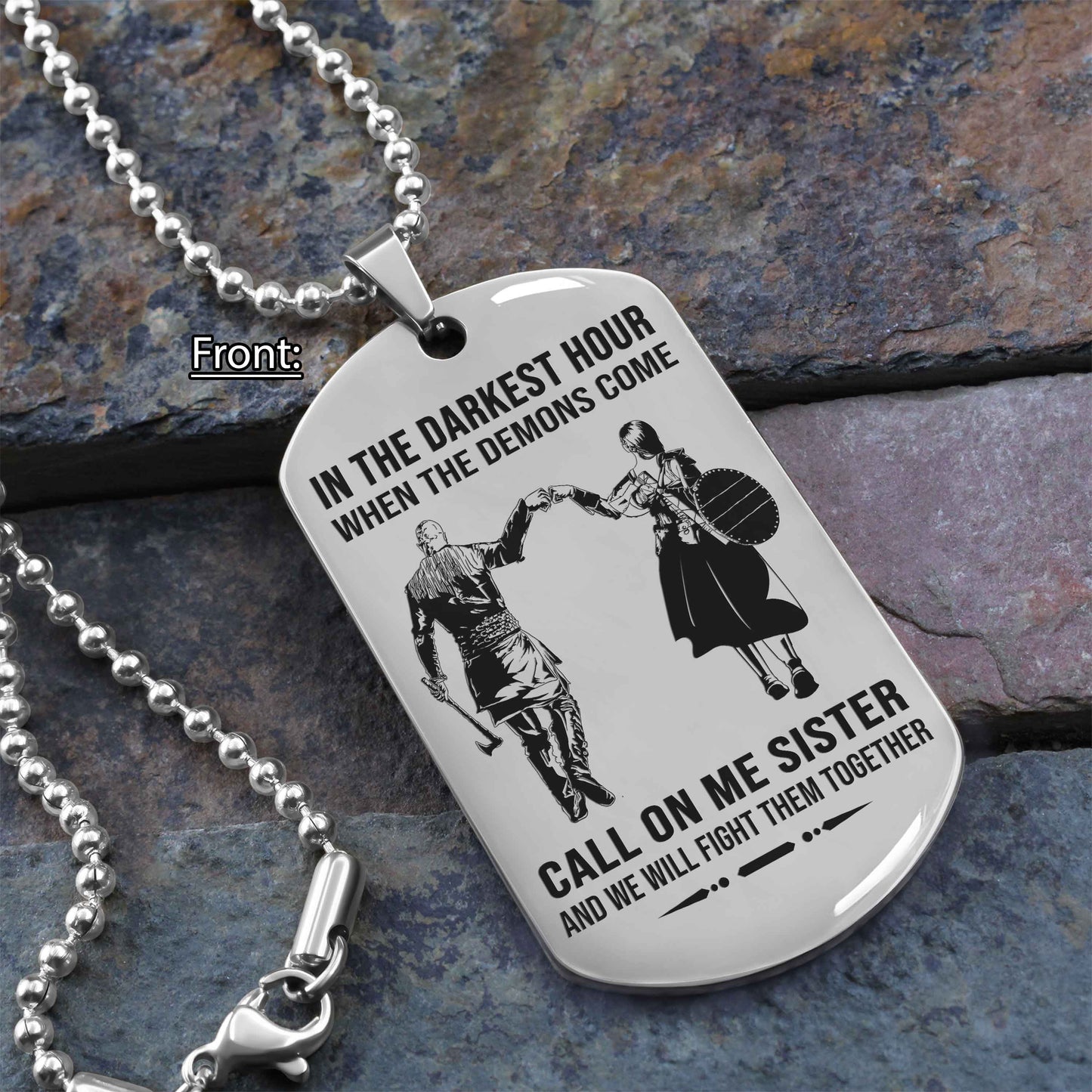 personalized one sided dog tag call on me brother and we will fight them together gift for your brother your cousins