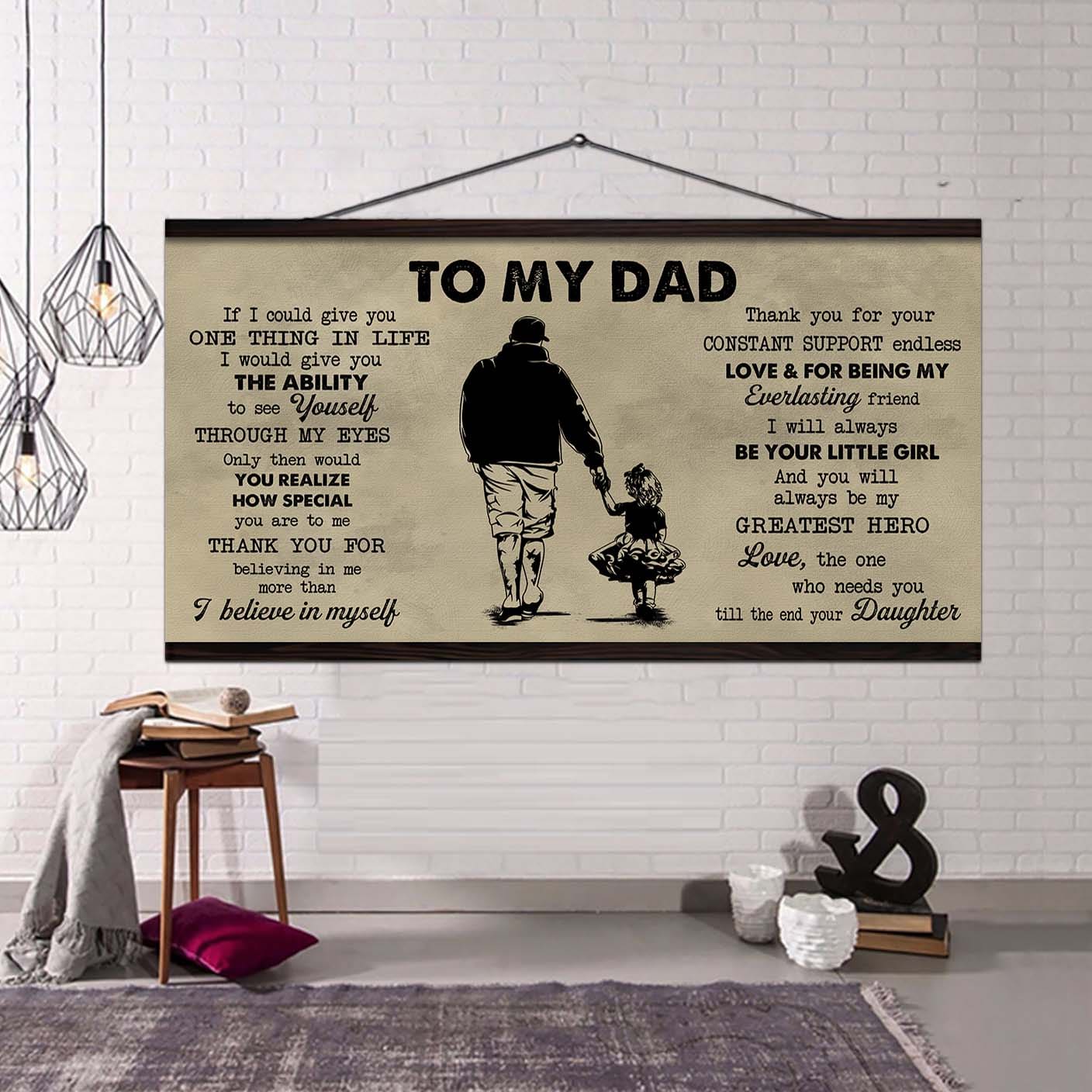 to my dad if i could give you one thing canvas poster wall art for daddy father's day gift