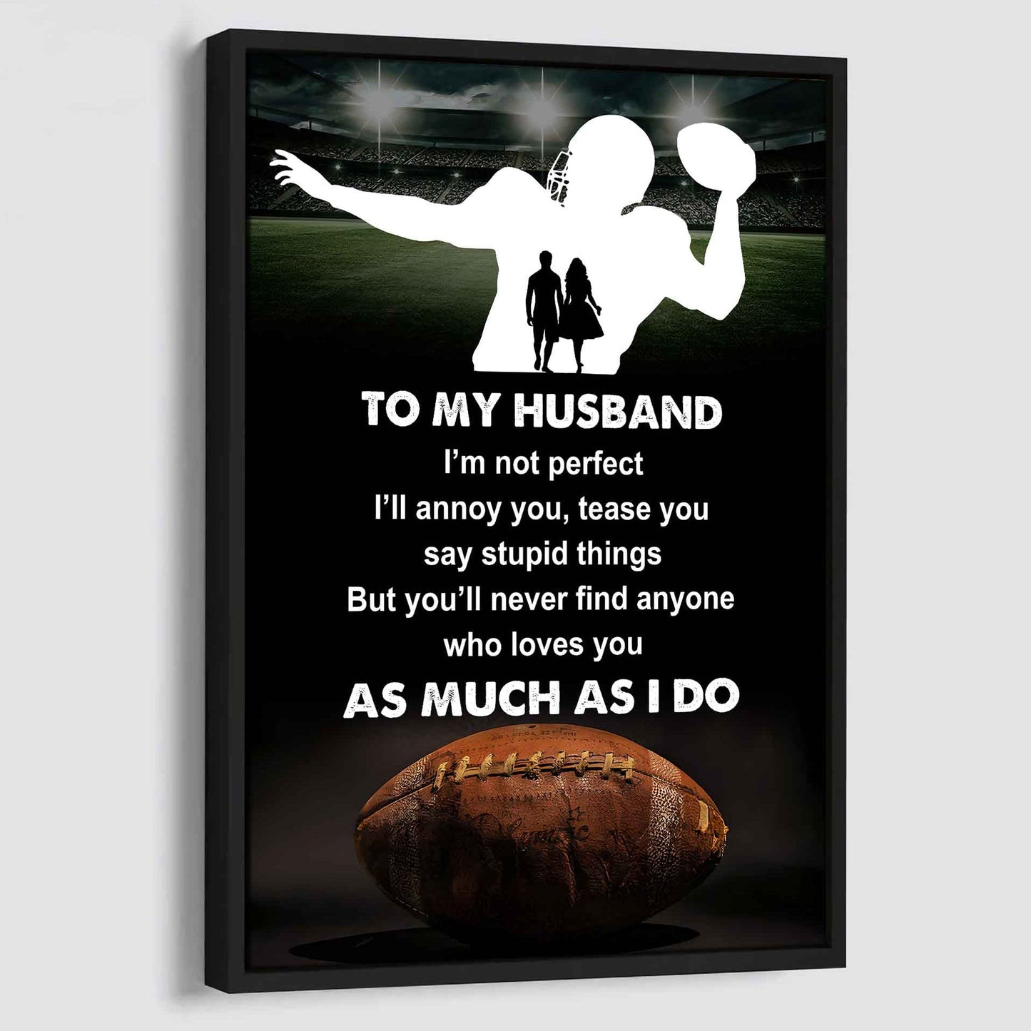 sport poster canvas to my husband i am not perfect gift for husband loving gift