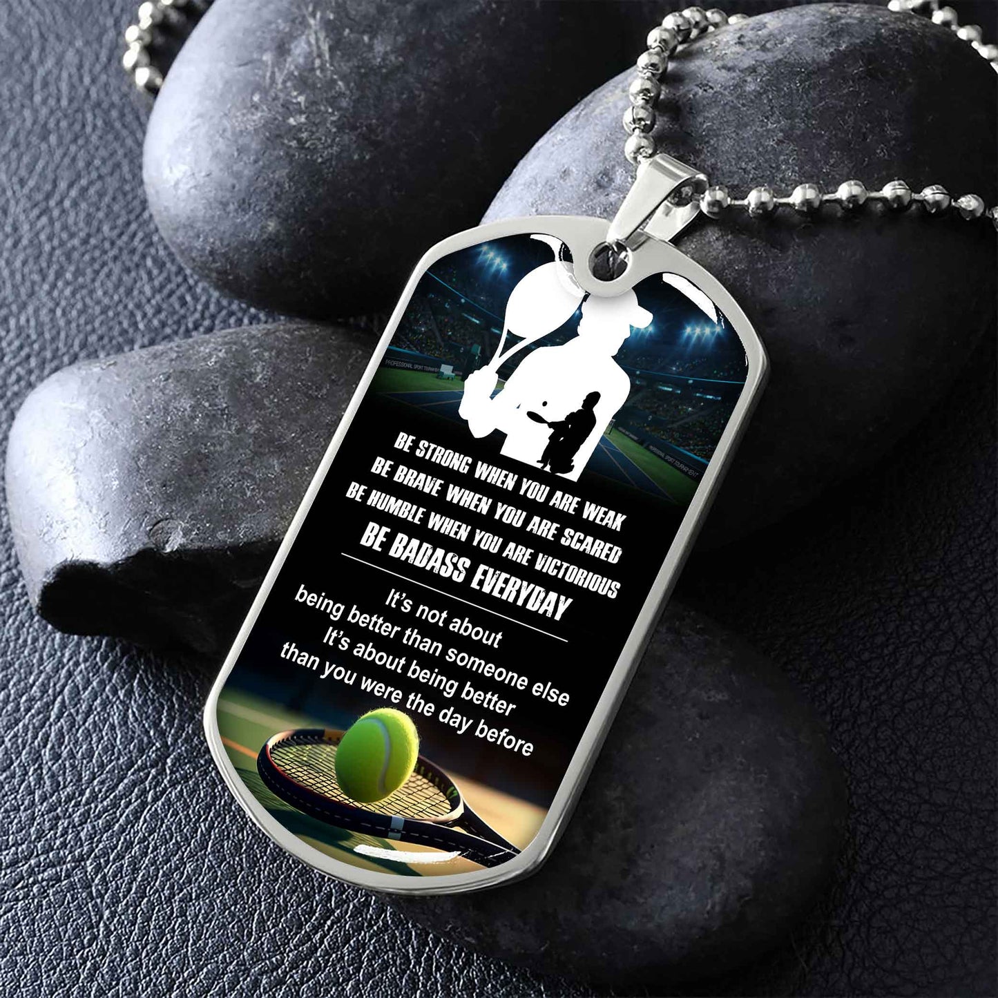 sport military chain 18k gold plated silver plated to my son from dad motivation message