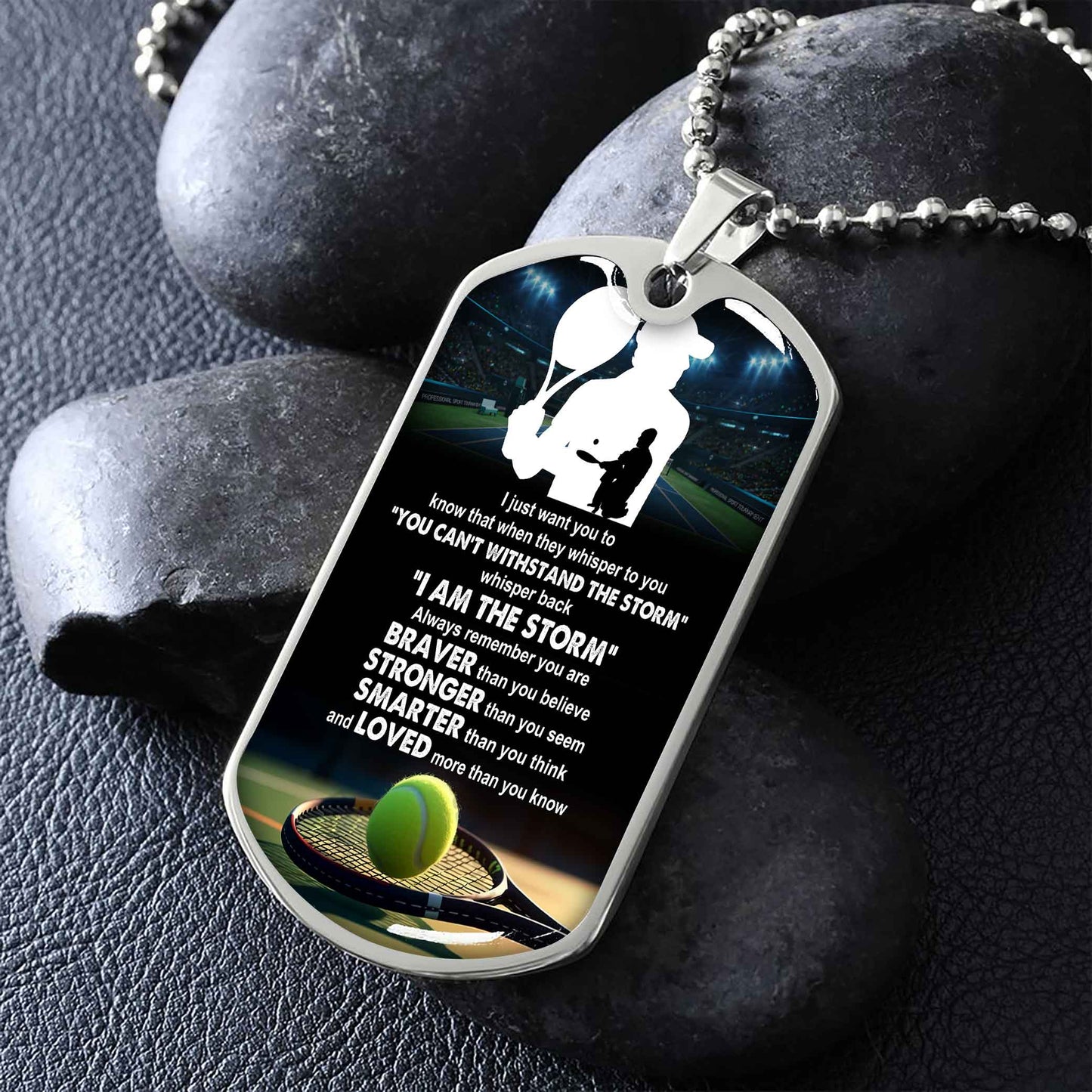 sport military chain 18k gold plated silver plated to my son from dad motivation message