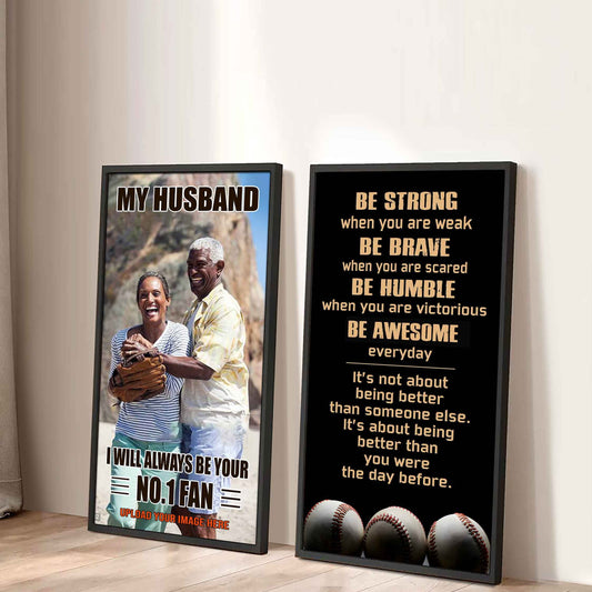 Sport Couple To My Husband Be Strong When You Are Weak Be Awesome Everyday Set 2 Canvas Wall Art
