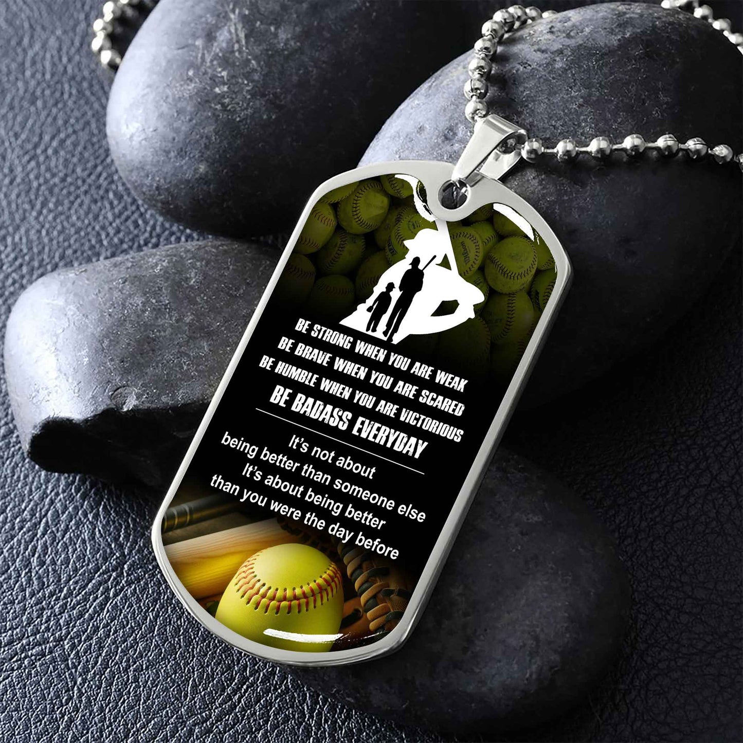 sport military chain 18k gold plated silver plated to my son from dad motivation message