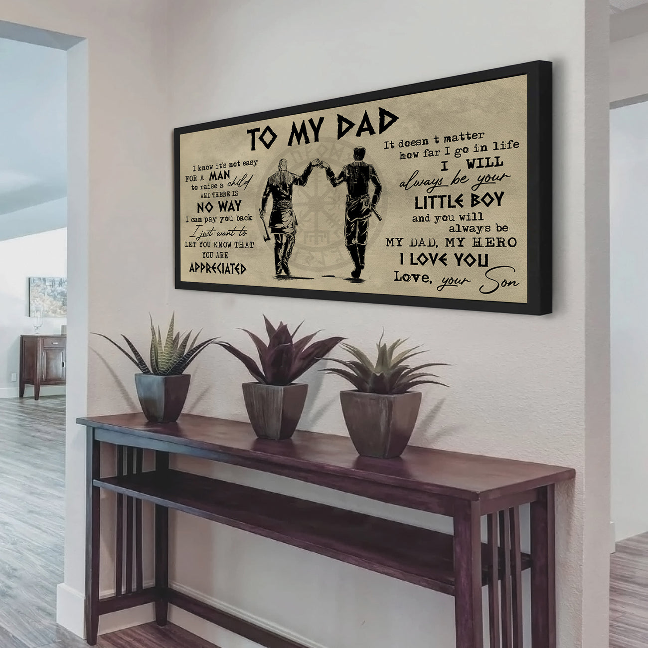 to dad- canvas poster