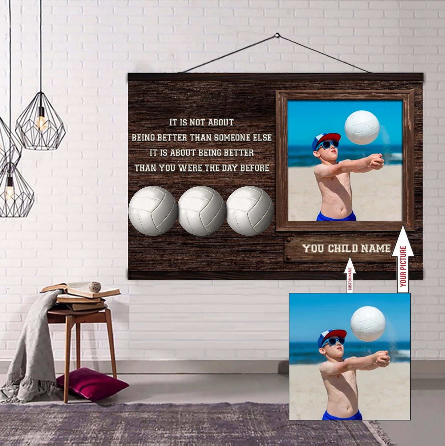 basketball personalized picture and name it's not about being better than someone else it's about being better than you were the day before