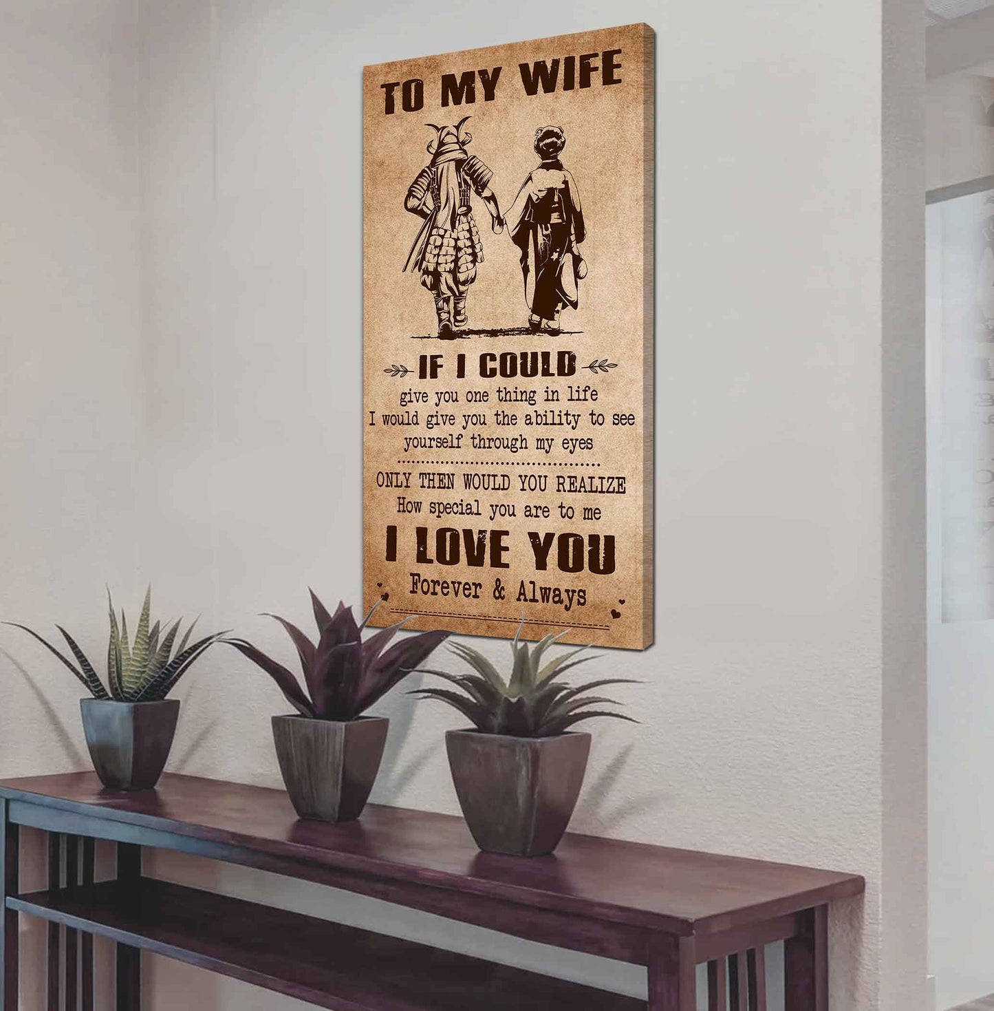 family poster canvas to my wife if i could give you one thing in life - how special you are to me gift for your wife