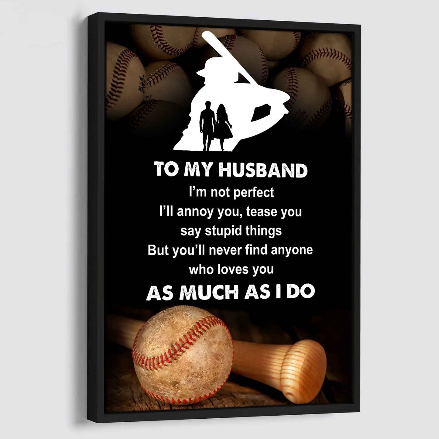 sport poster canvas to my husband i am not perfect gift for husband loving gift
