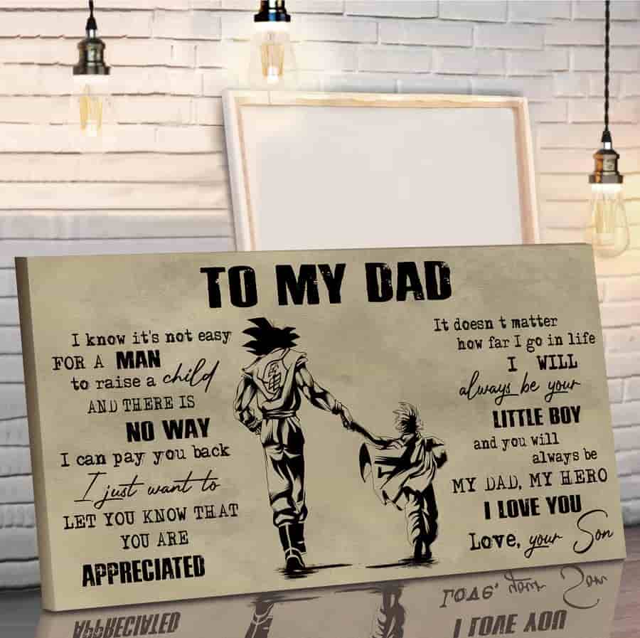to dad- canvas poster