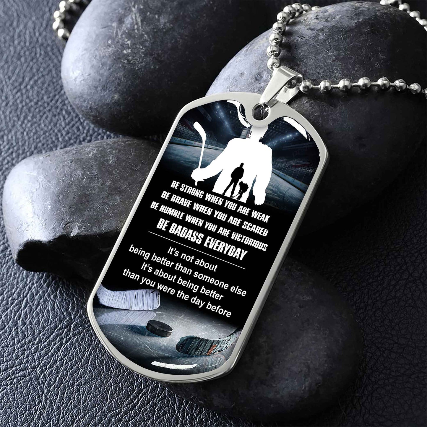 sport military chain 18k gold plated silver plated to my son from dad motivation message