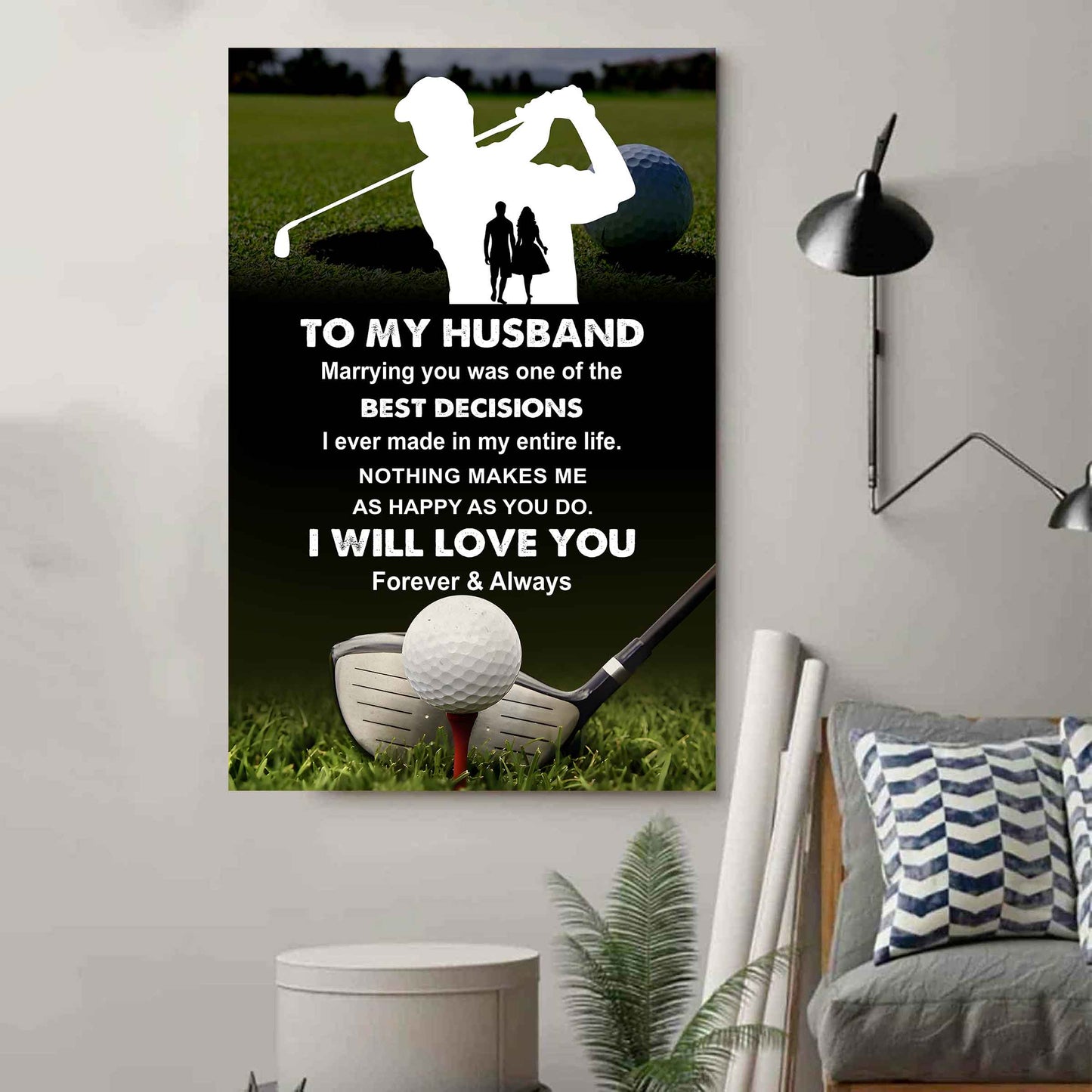 sport poster canvas to my husband marrying you was one of the best decision gift for your husband