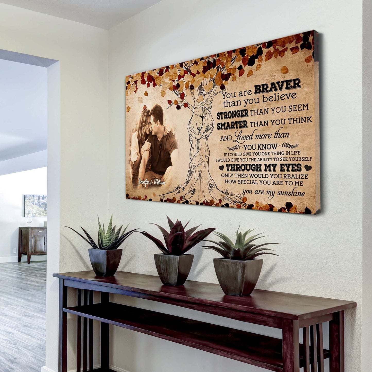 valentines gifts-poster canvas-custom image- husband to wife- marrying you was one of the best decision i ever made