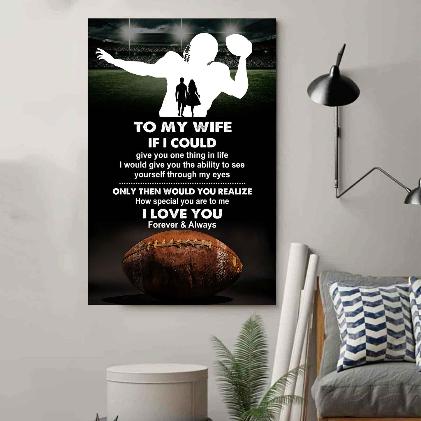 sport poster canvas to my wife if i could give you one thing in life i love you gift for your wife