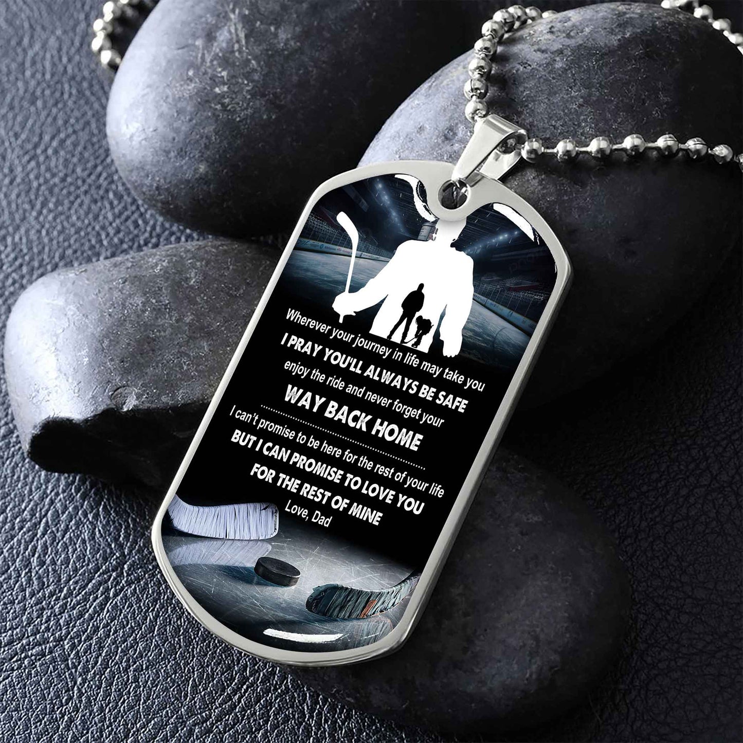 sport military chain 18k gold plated silver plated to my son from dad motivation message