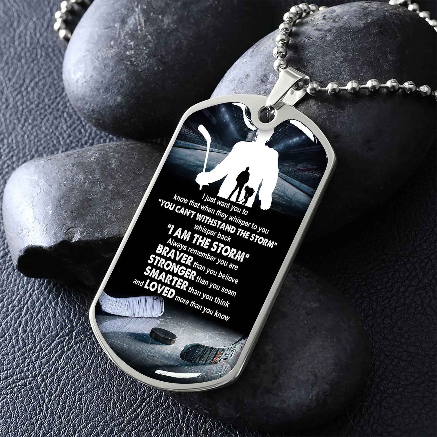 sport military chain 18k gold plated silver plated to my son from dad motivation message