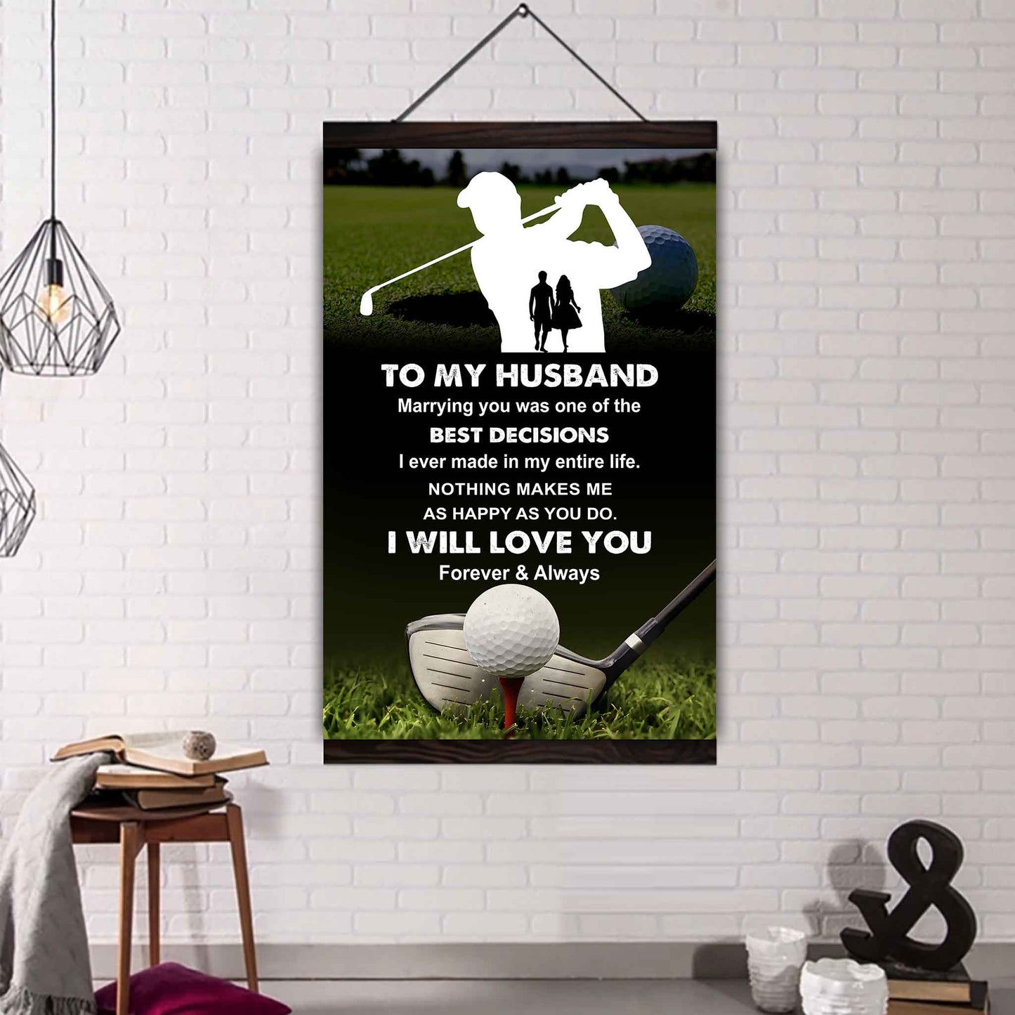 sport poster canvas to my husband marrying you was one of the best decision gift for your husband
