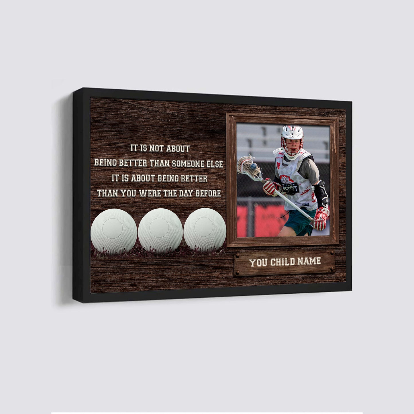 basketball personalized picture and name it's not about being better than someone else it's about being better than you were the day before