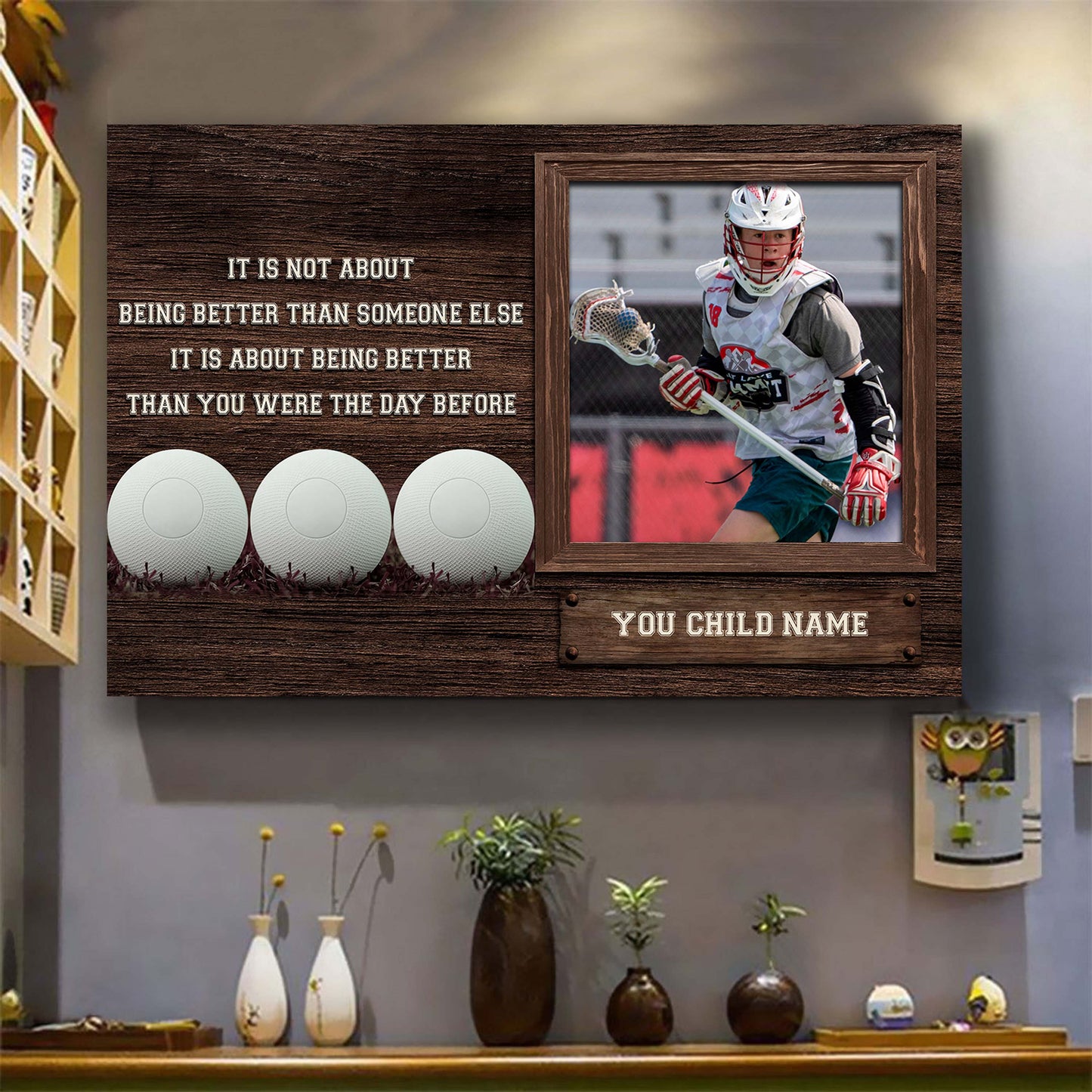 basketball personalized picture and name it's not about being better than someone else it's about being better than you were the day before