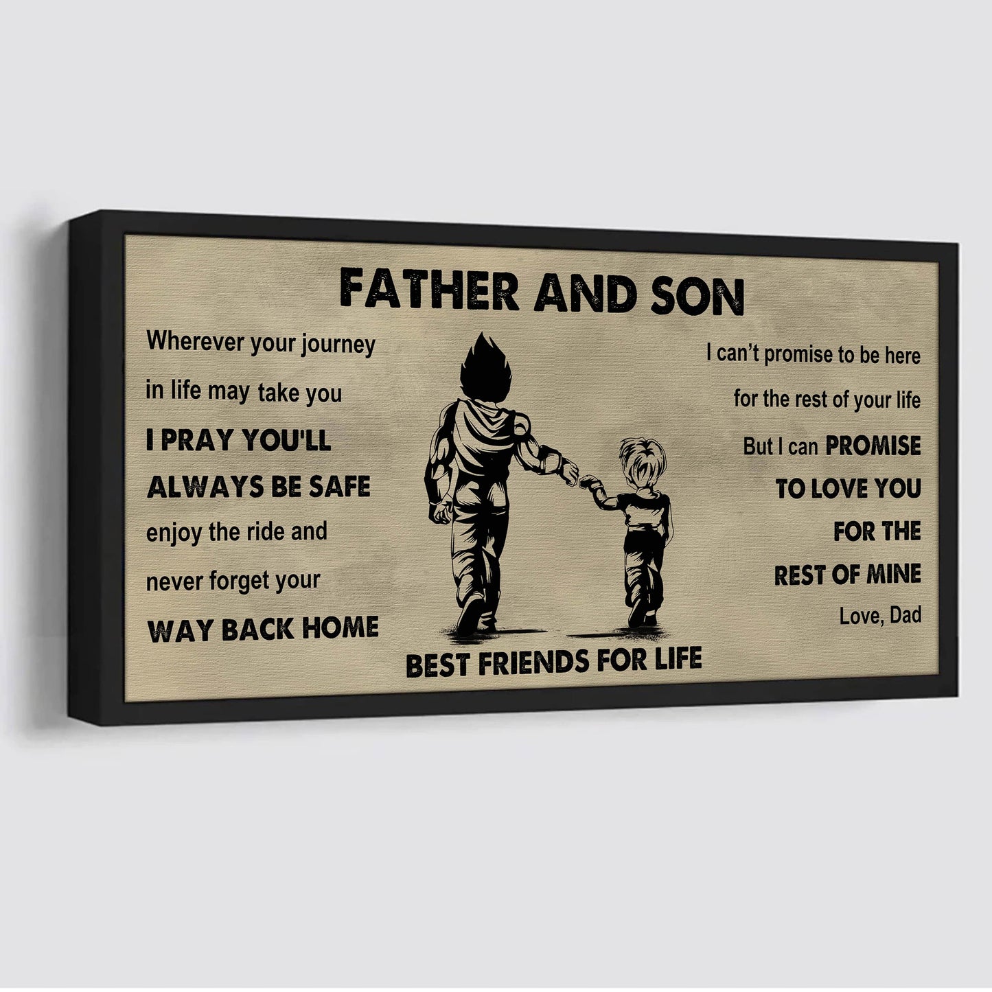 drb father and daughter best friends for life - ver 2 never forget your way back home poster canvas gift for son from father