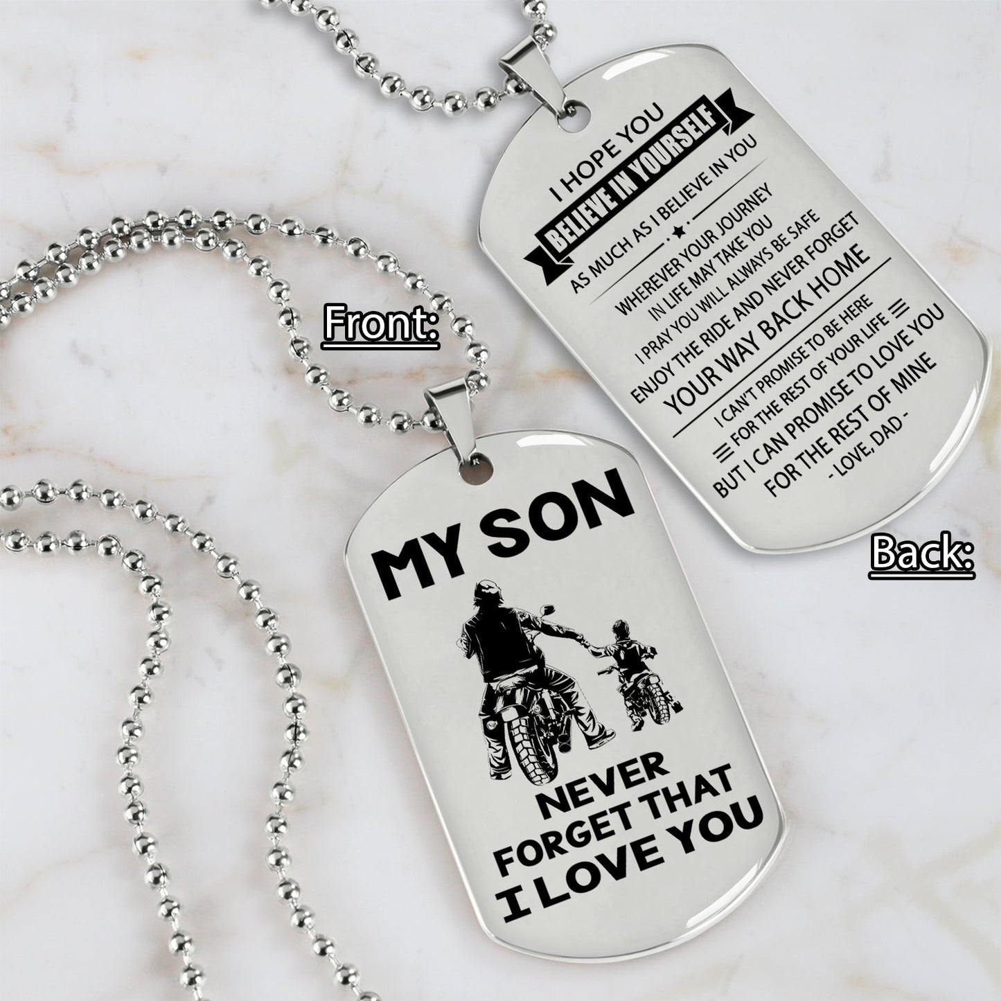 soldier customizable double sided dog tag, gifts from dad mom to son- be strong be brave be humble, it is not about better than someone else, it is about being better than you were the day before