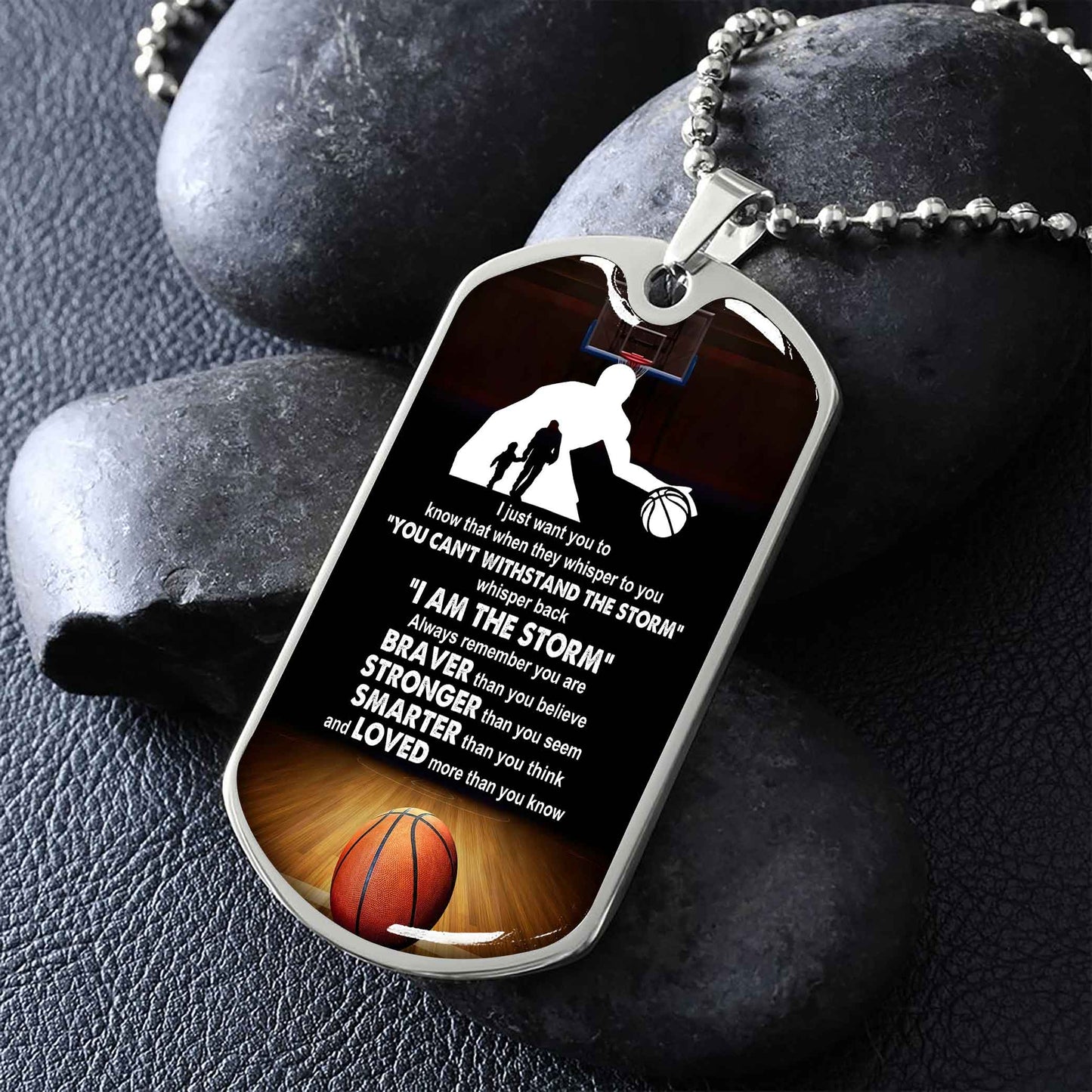 sport military chain 18k gold plated silver plated to my son from dad motivation message