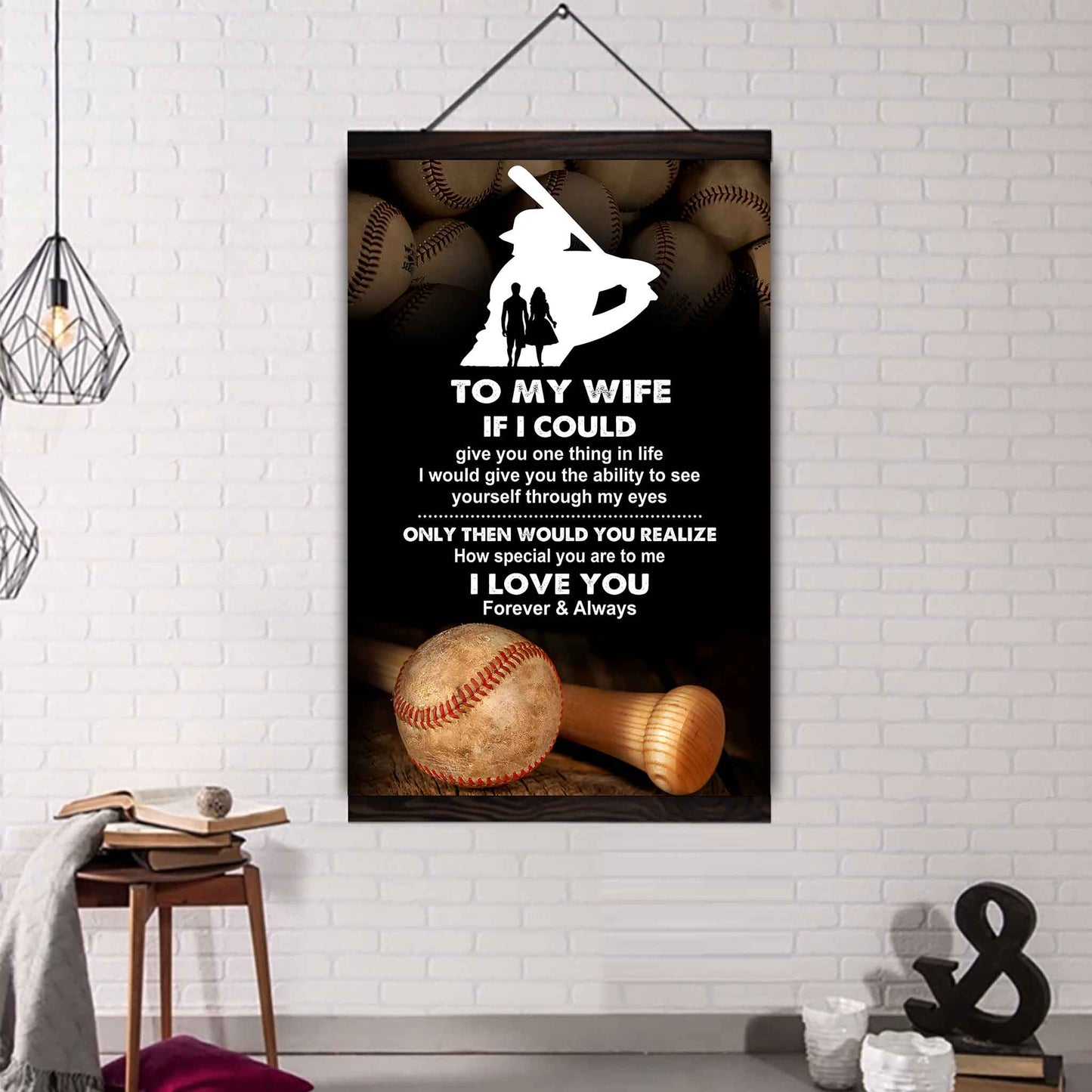 sport poster canvas to my wife if i could give you one thing in life i love you gift for your wife