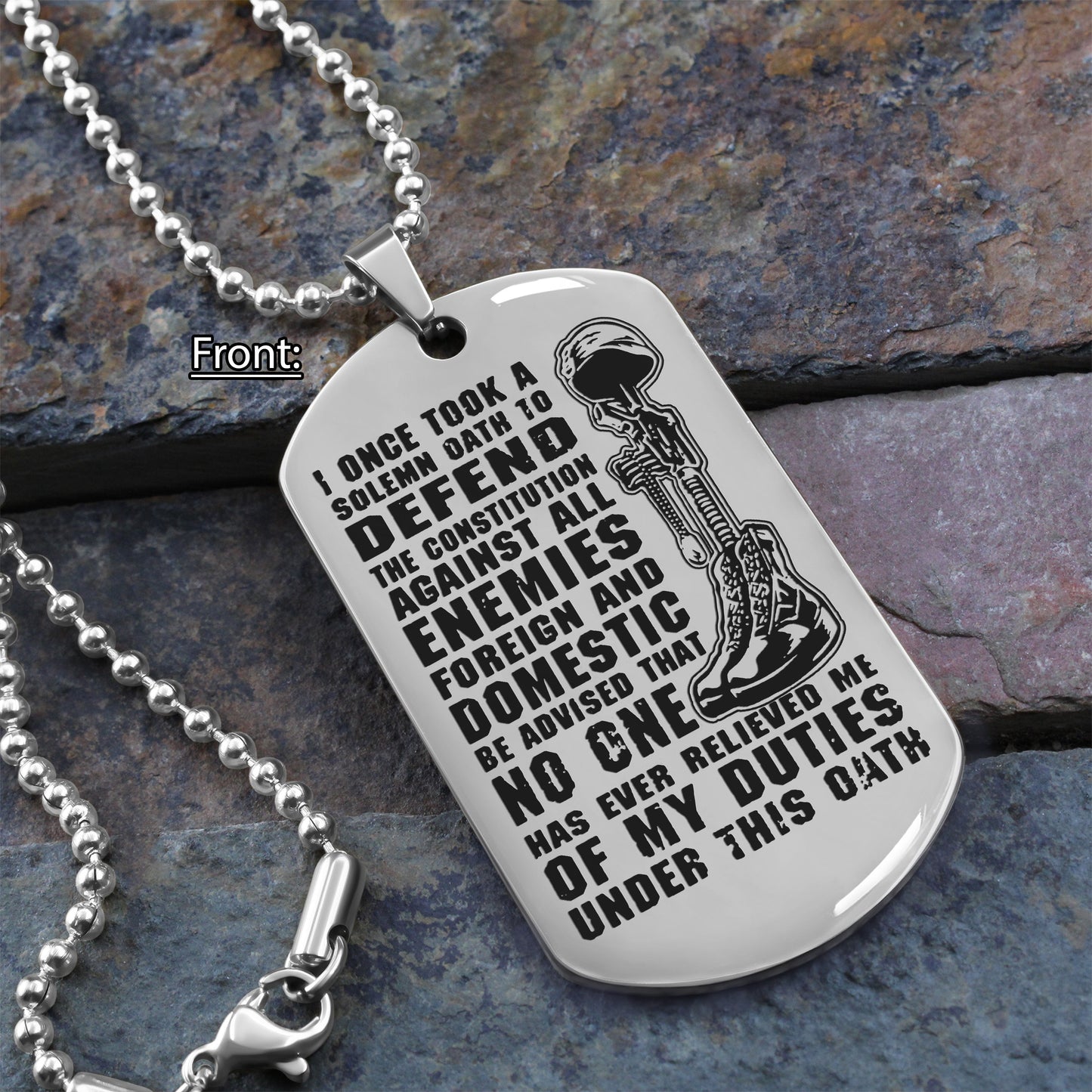 veteran one side dog tag gift for your vetaran your brother memorial day