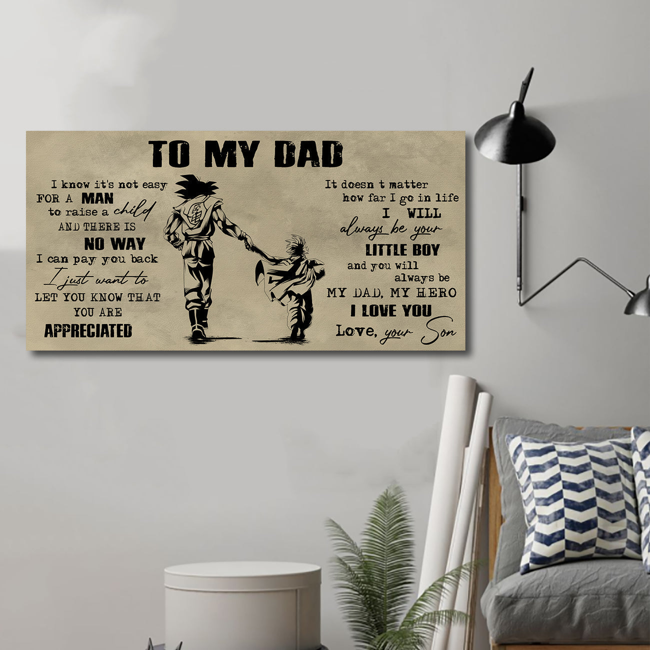 to dad- canvas poster
