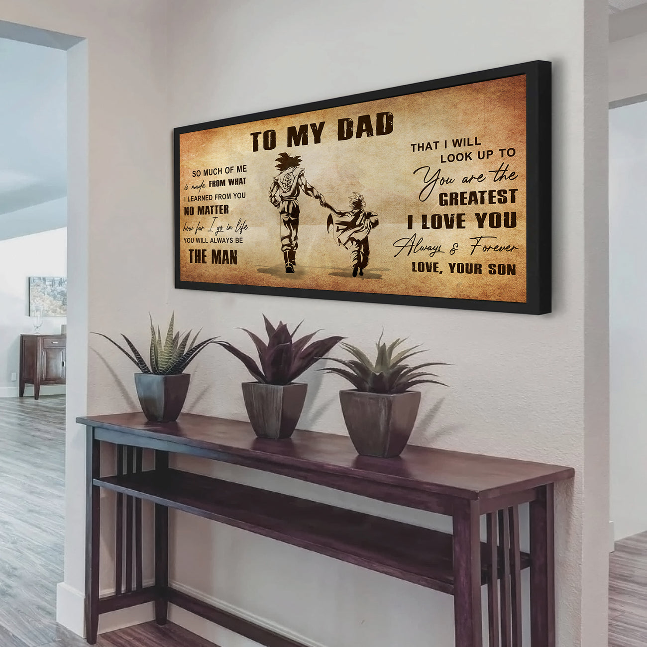 to dad- canvas poster