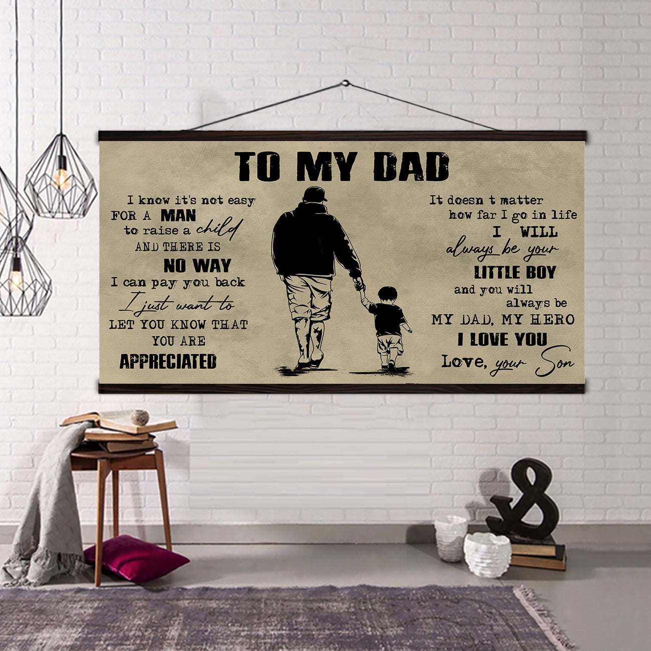 to dad- canvas poster