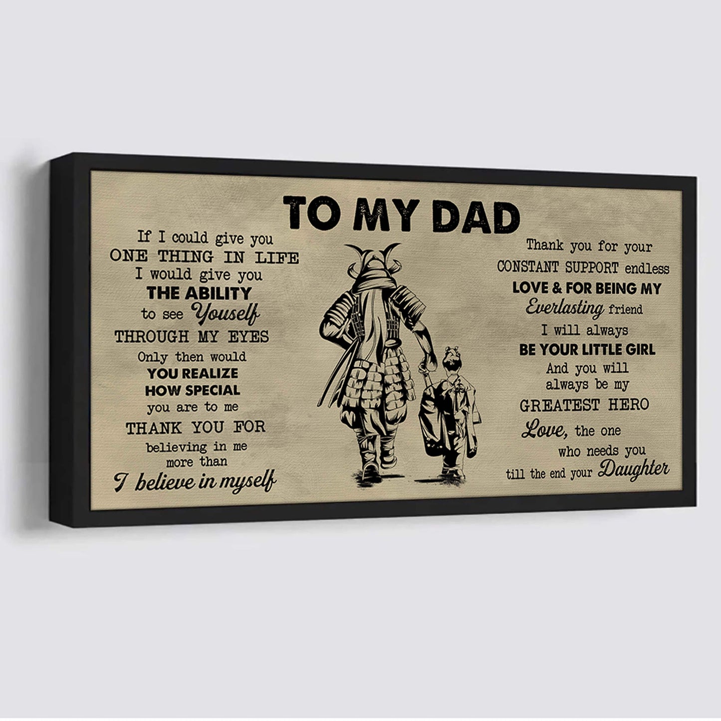to my dad if i could give you one thing canvas poster wall art for daddy father's day gift