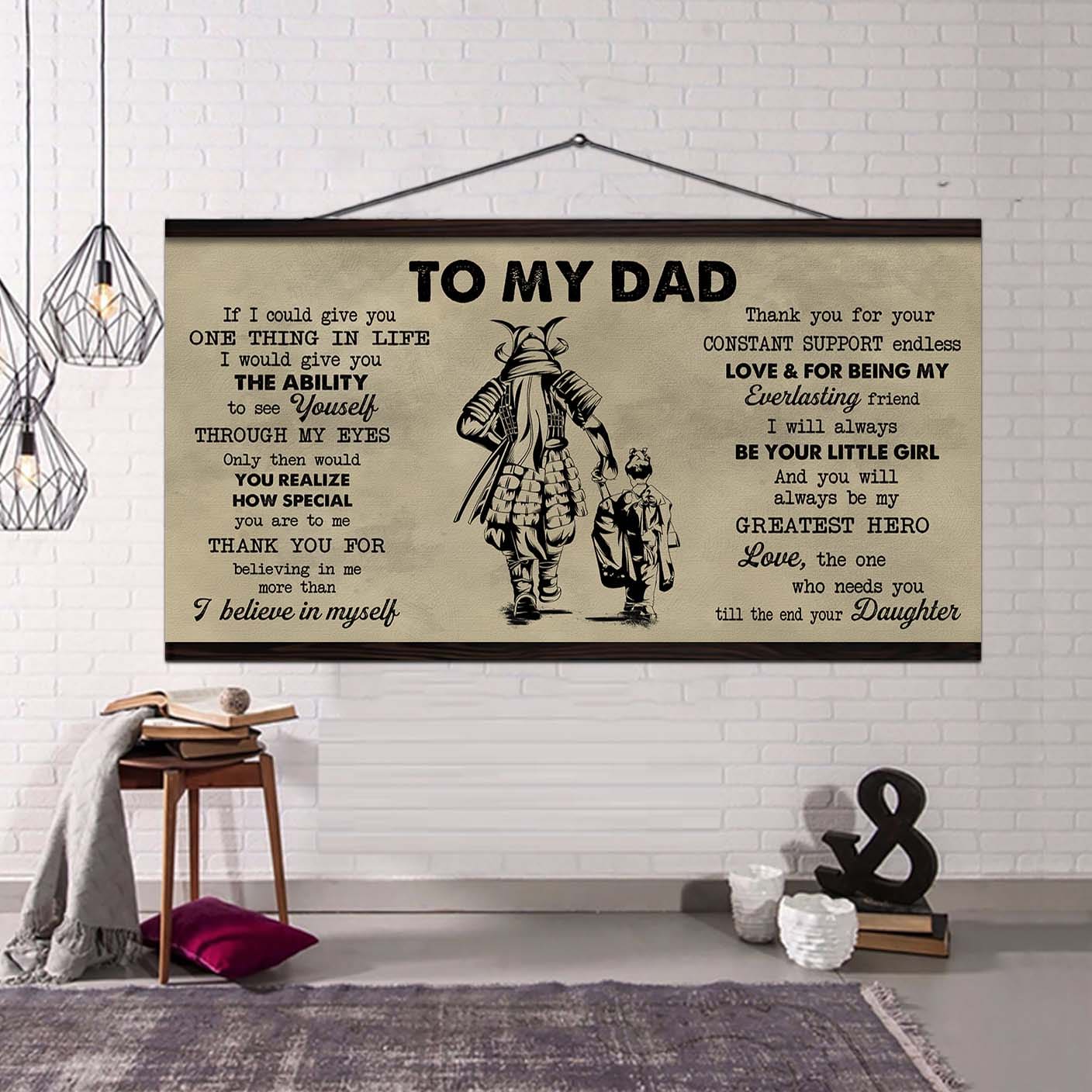 to my dad if i could give you one thing canvas poster wall art for daddy father's day gift