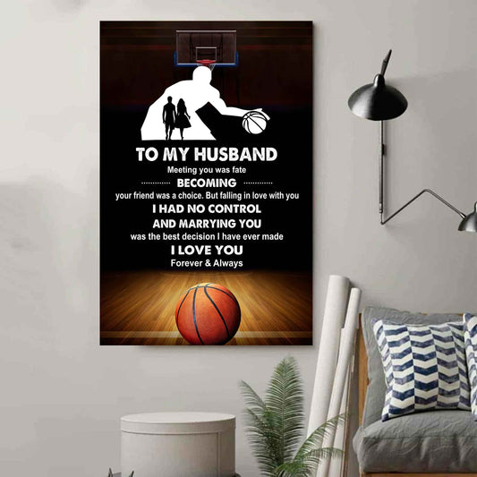 Sport Poster Canvas To My Husband Meeting You Was Fate Becoming Your Friend Gift For Your Husband
