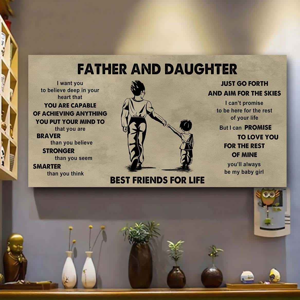 vikings father and son best friends for life - that you are braver than you believe poster canvas gift for son from father