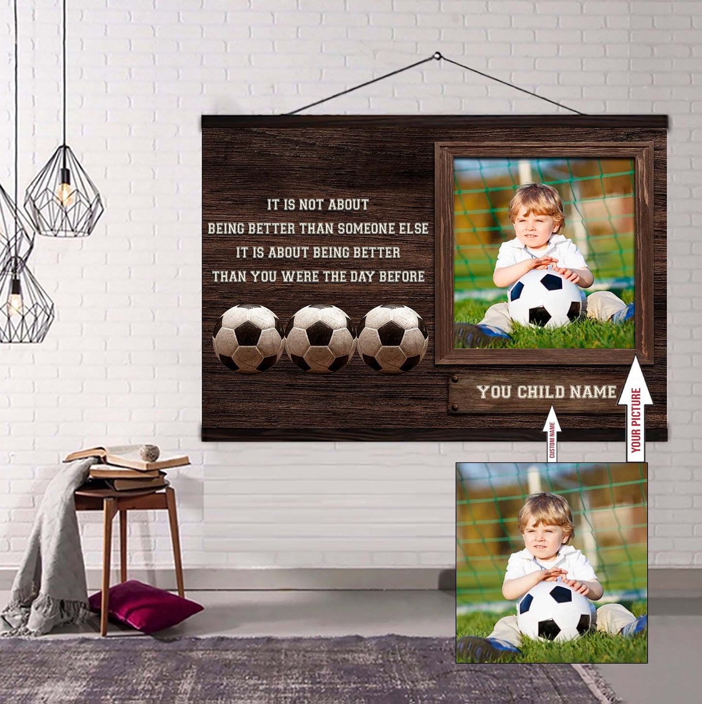 basketball personalized picture and name it's not about being better than someone else it's about being better than you were the day before