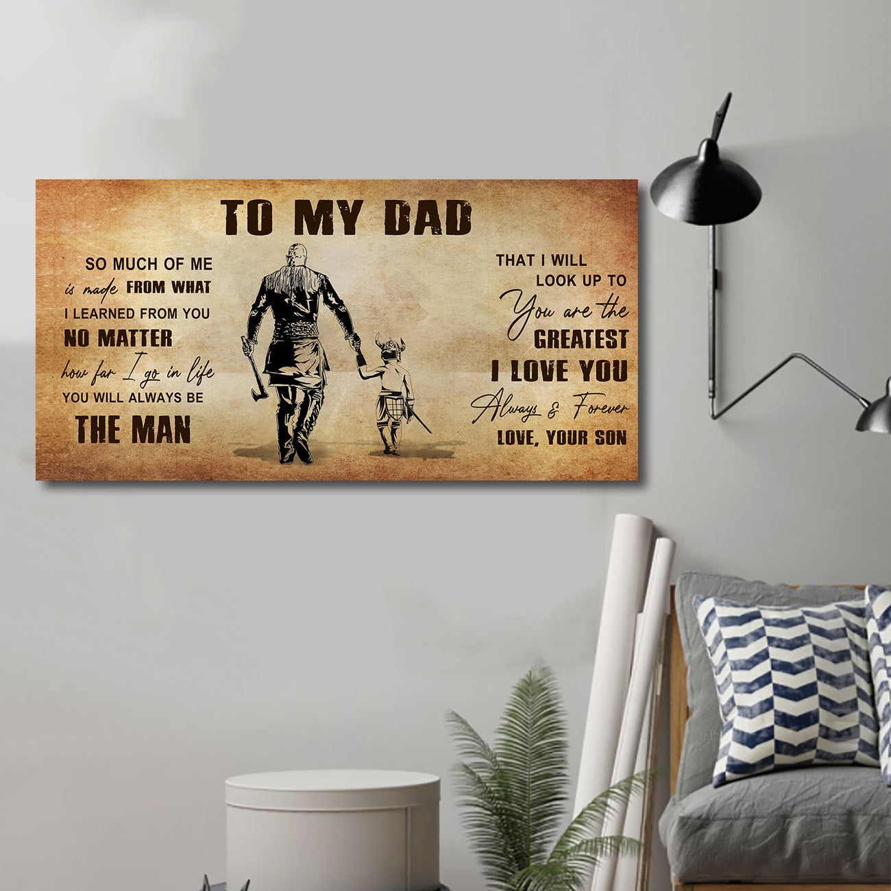 to dad- canvas poster