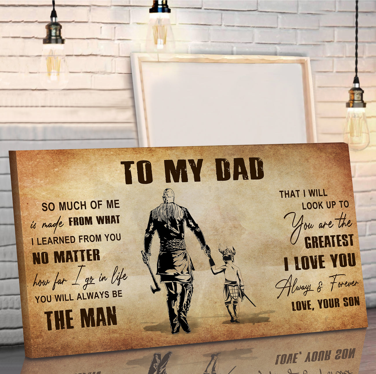 to dad- canvas poster