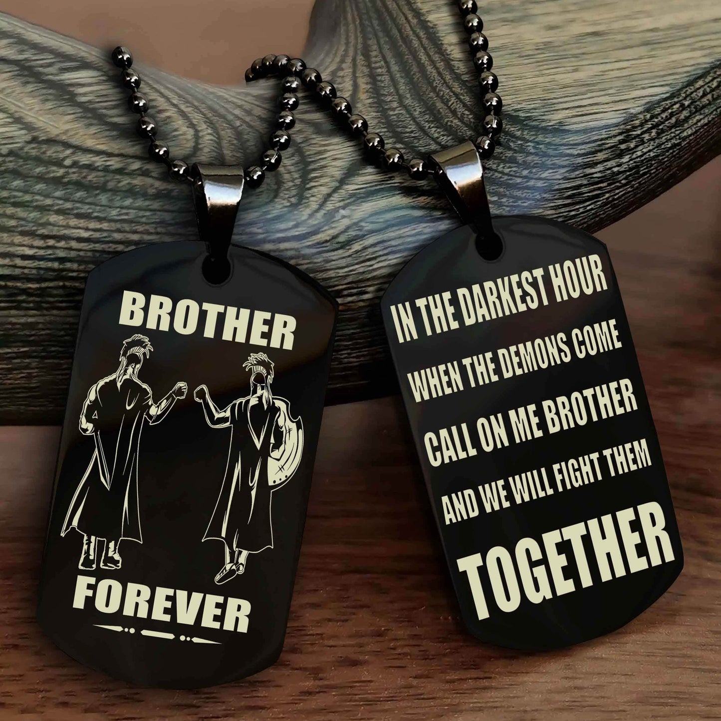 Cowboy Personalized Double Sided Dog Tag For My Brother - Call On Me Brother And We Will Fight Them Together Gift For Your Friend