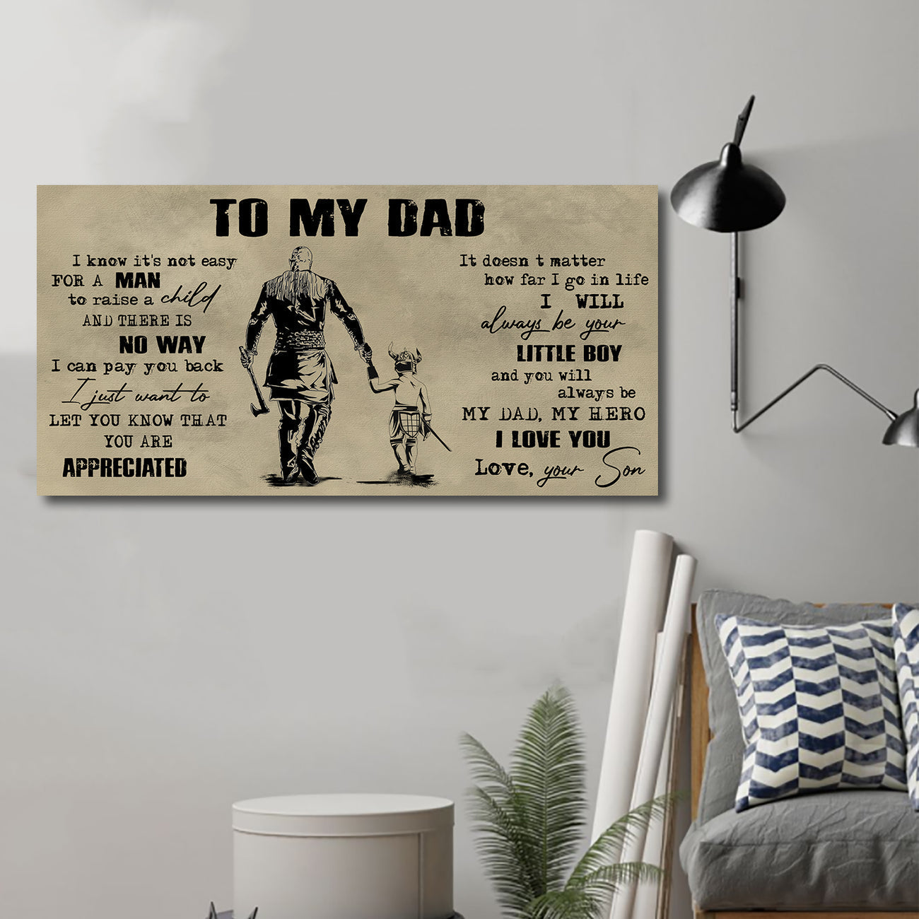 to dad- canvas poster