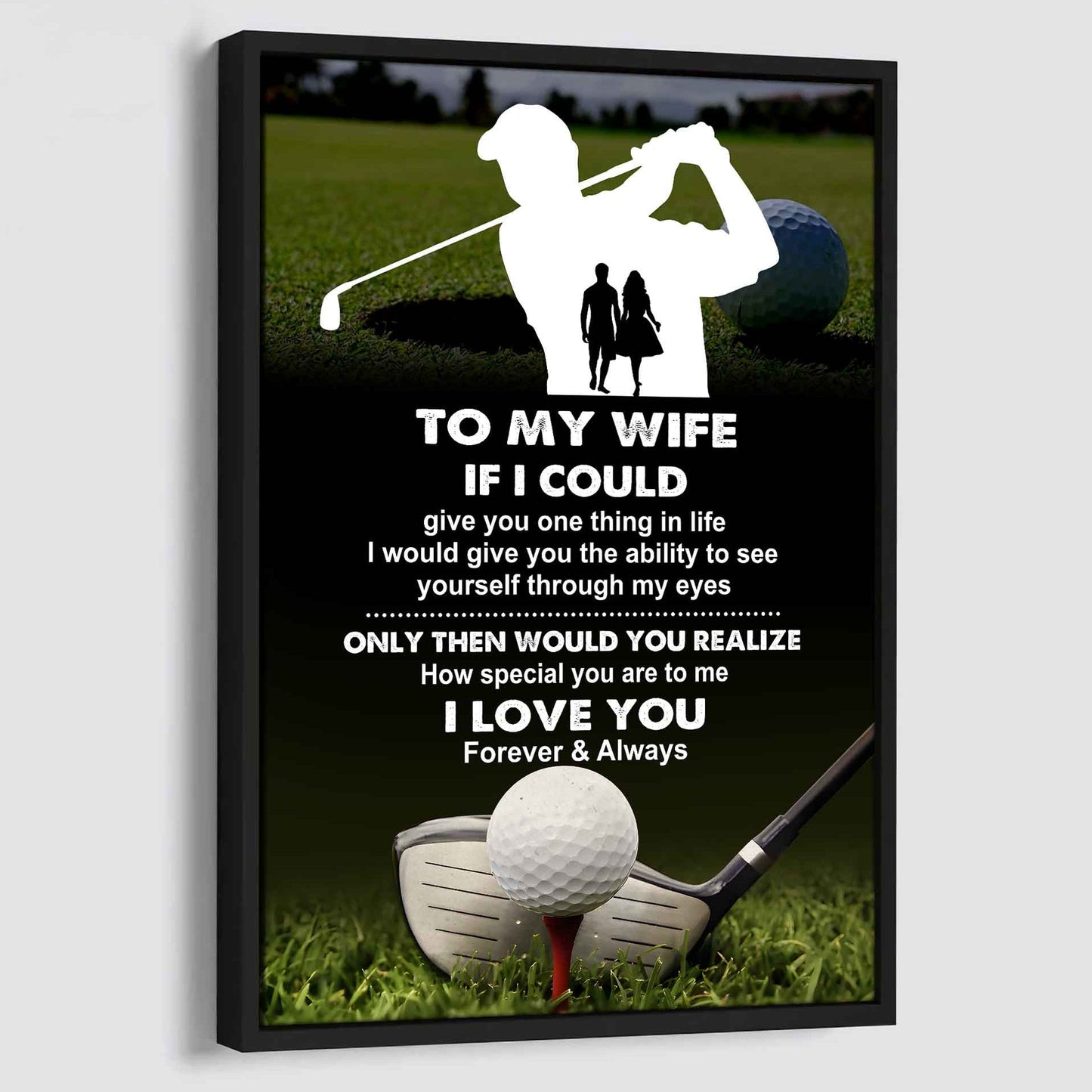 sport poster canvas to my wife if i could give you one thing in life i love you gift for your wife