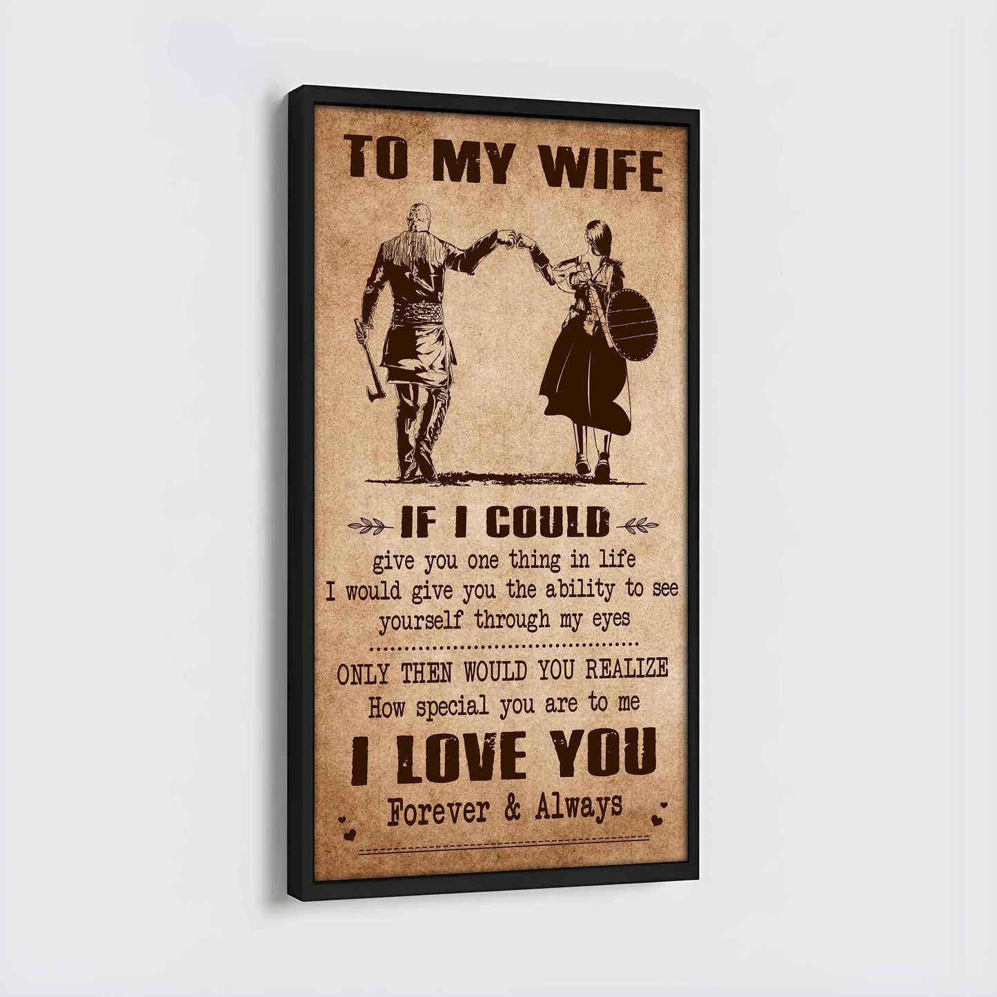 family poster canvas to my wife if i could give you one thing in life - how special you are to me gift for your wife