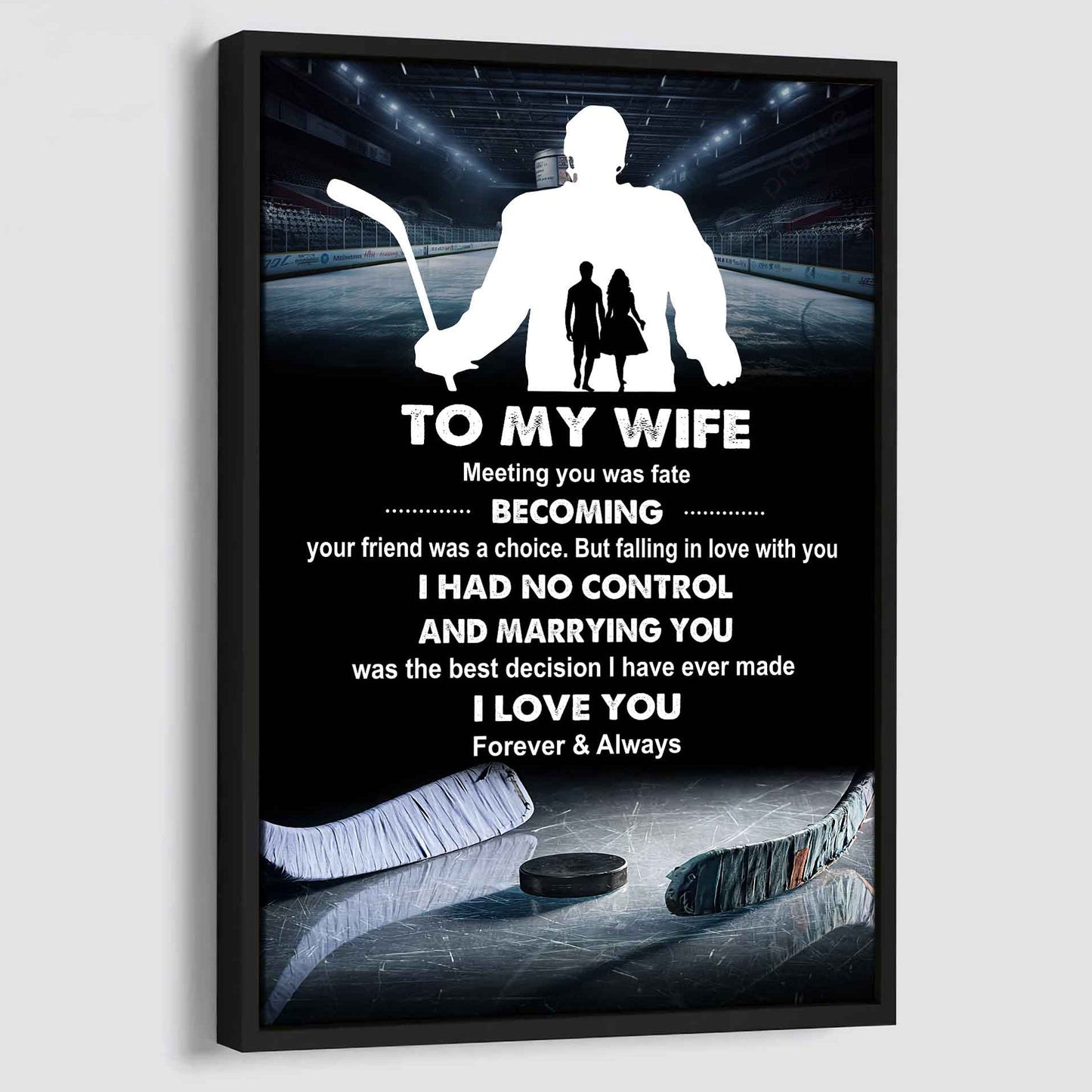 sport poster canvas to my wife meeting you was fate becoming your friend gift for your wife
