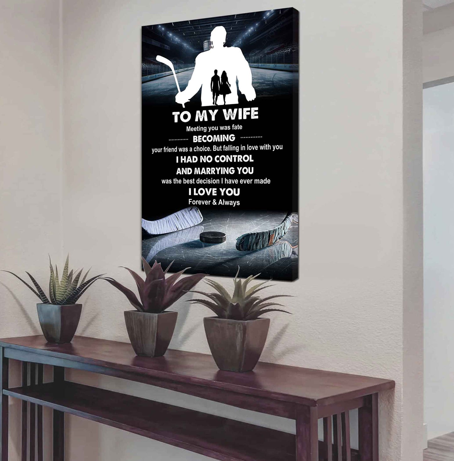 sport poster canvas to my wife meeting you was fate becoming your friend gift for your wife