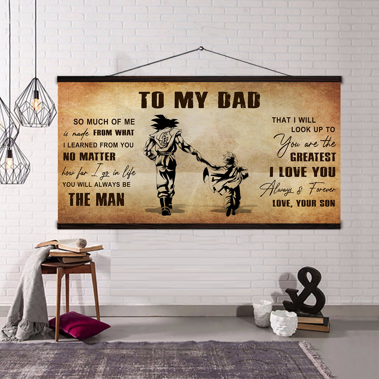 to dad- canvas poster