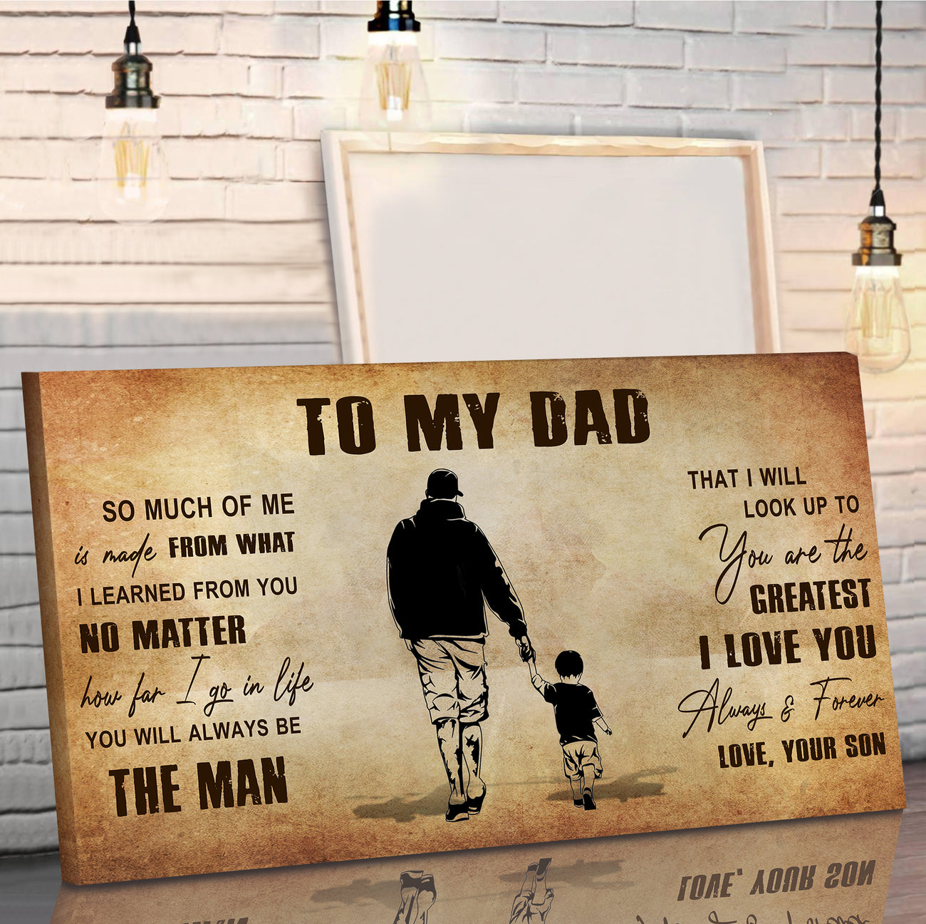 to dad- canvas poster