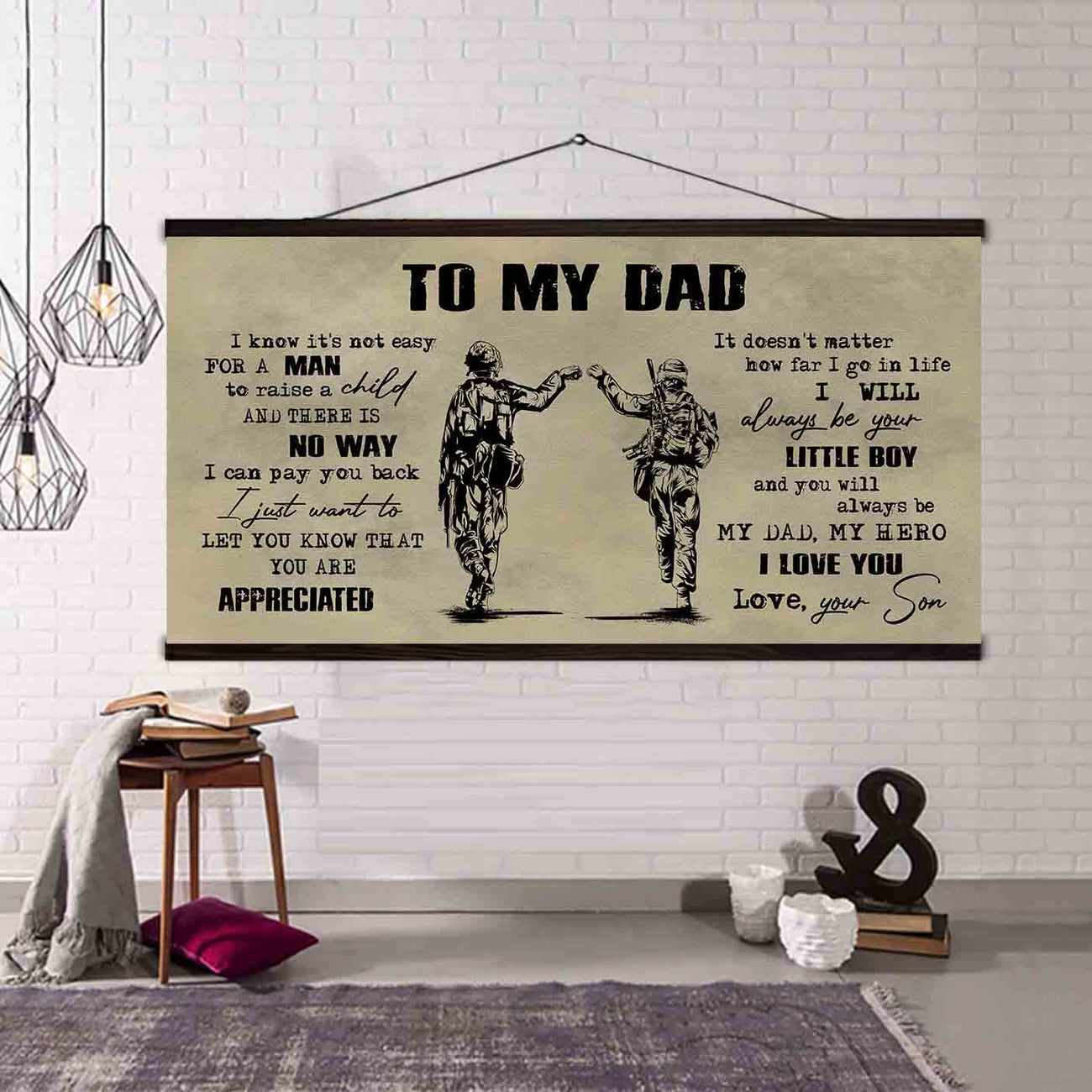 to dad- canvas poster