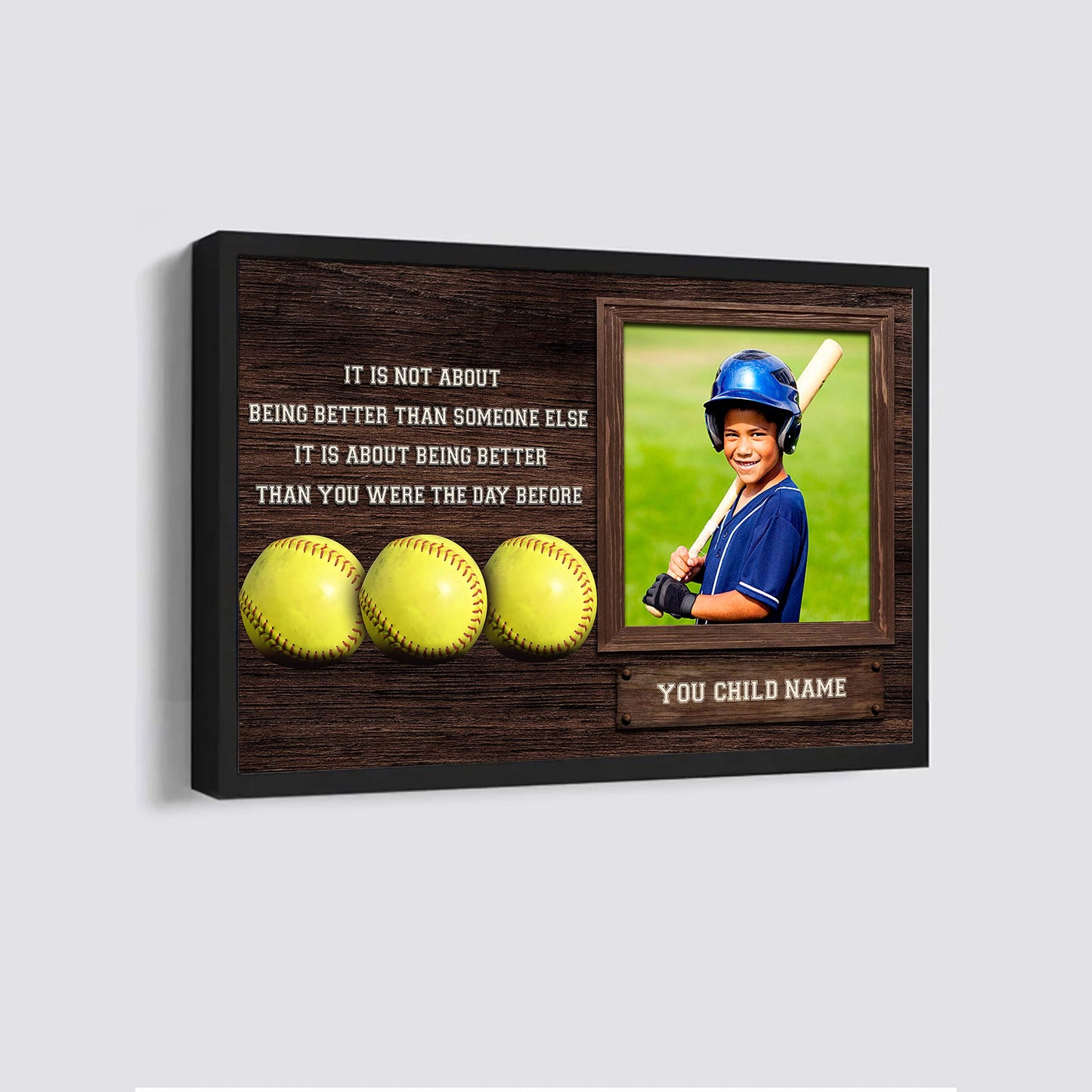 basketball personalized picture and name it's not about being better than someone else it's about being better than you were the day before