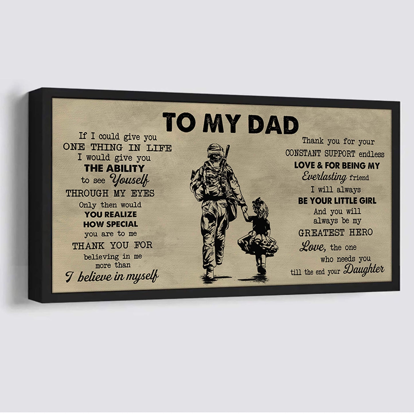 to my dad if i could give you one thing canvas poster wall art for daddy father's day gift