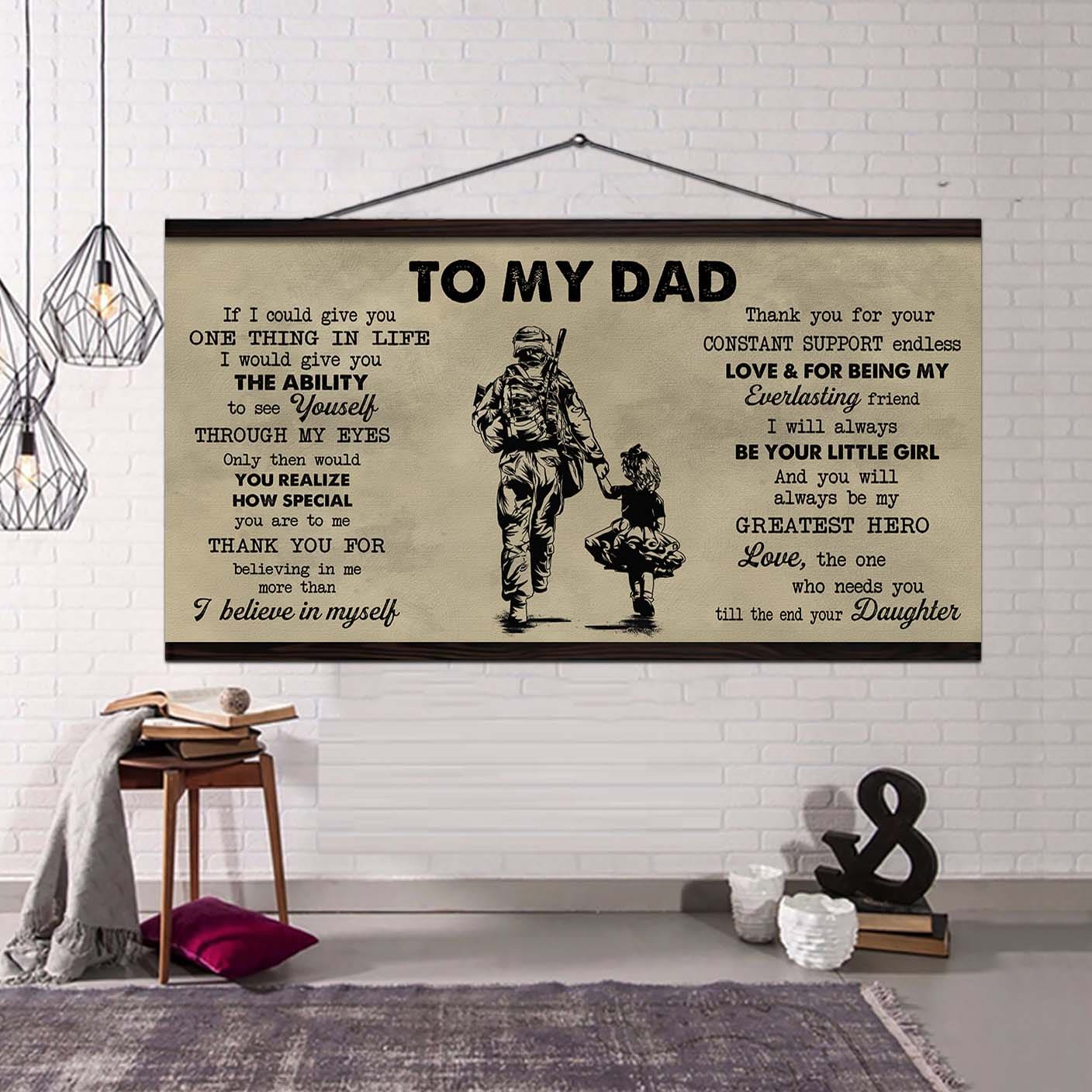 to my dad if i could give you one thing canvas poster wall art for daddy father's day gift